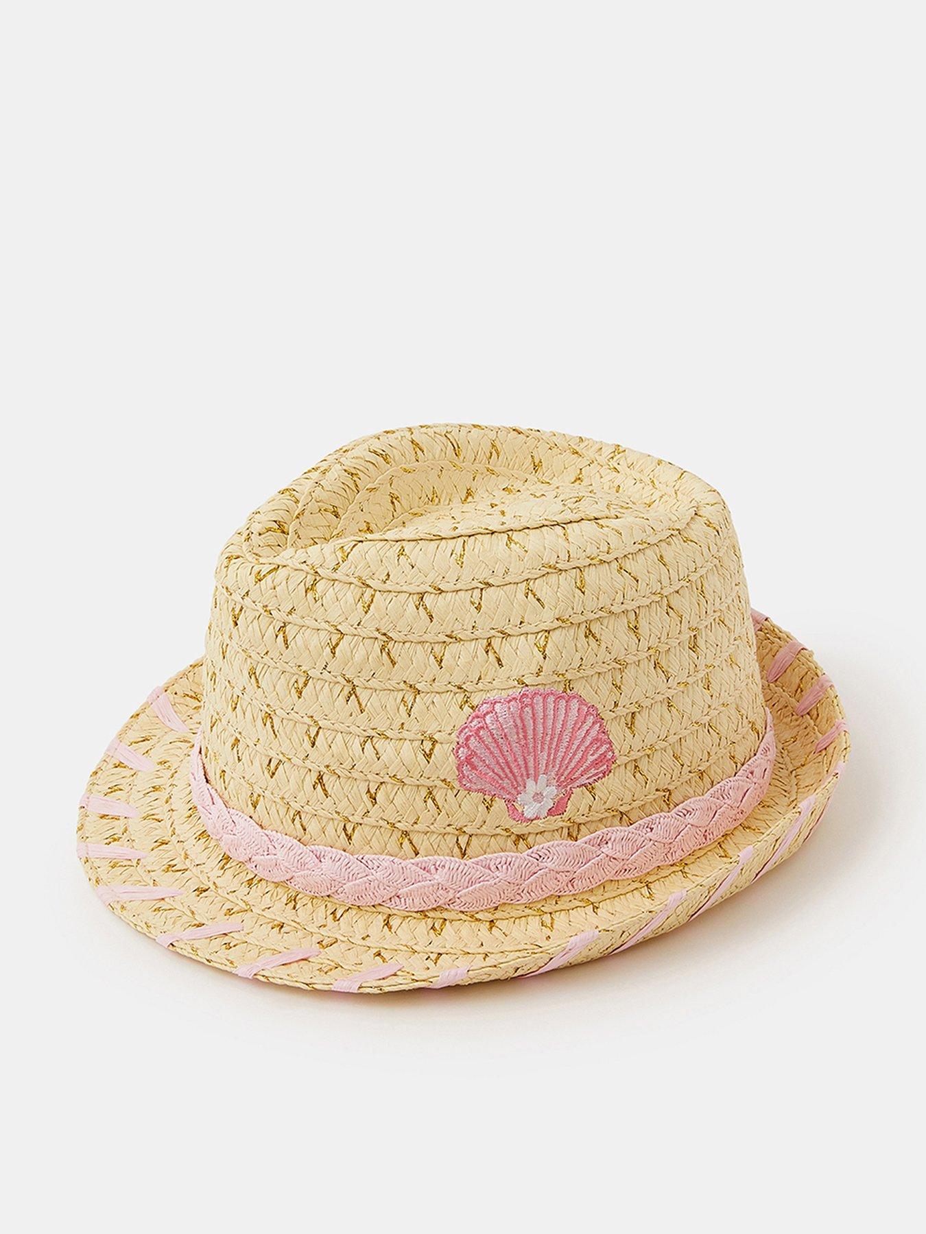  image of accessorize-girls-seashell-trilby-hat-beige