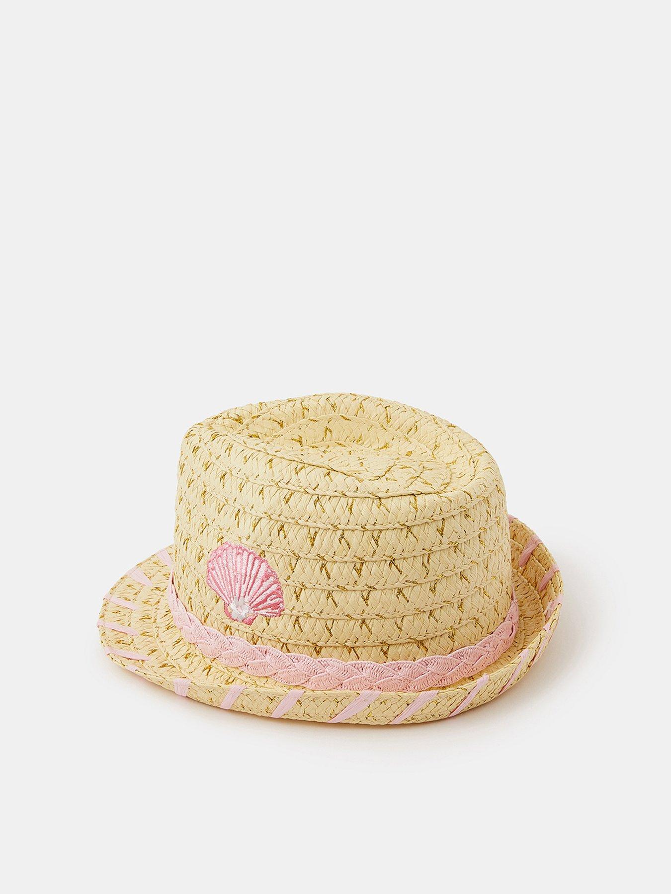  image of accessorize-girls-seashell-trilby-hat-beige