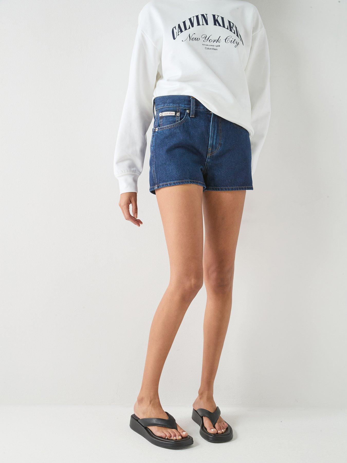Calvin Klein Jeans Archive Mini Shorts - True Indigo Blue