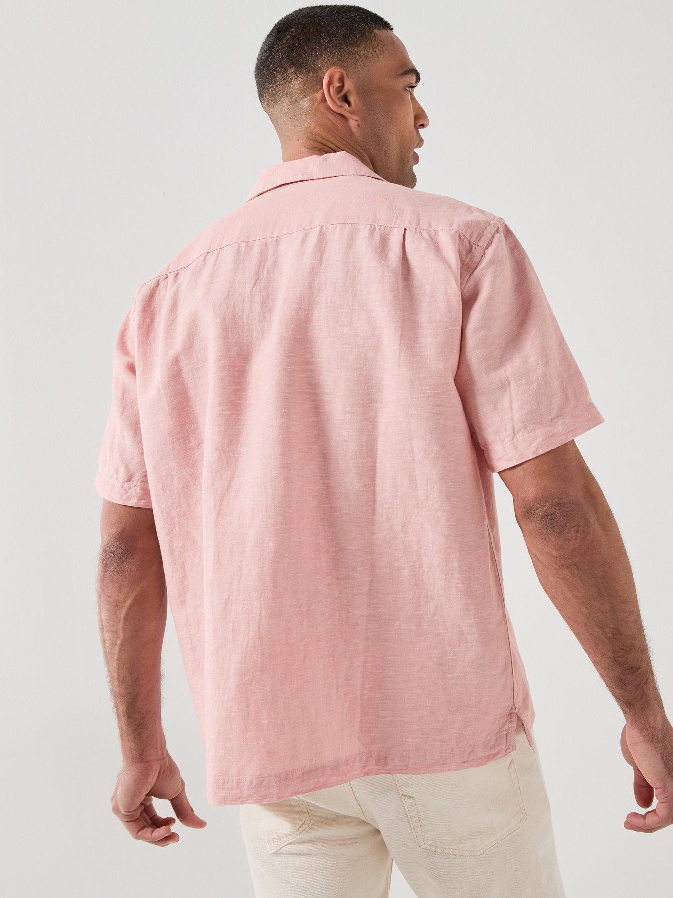Image 2 of 6 of Selected Clay Short Sleeve Linen Blend Shirt