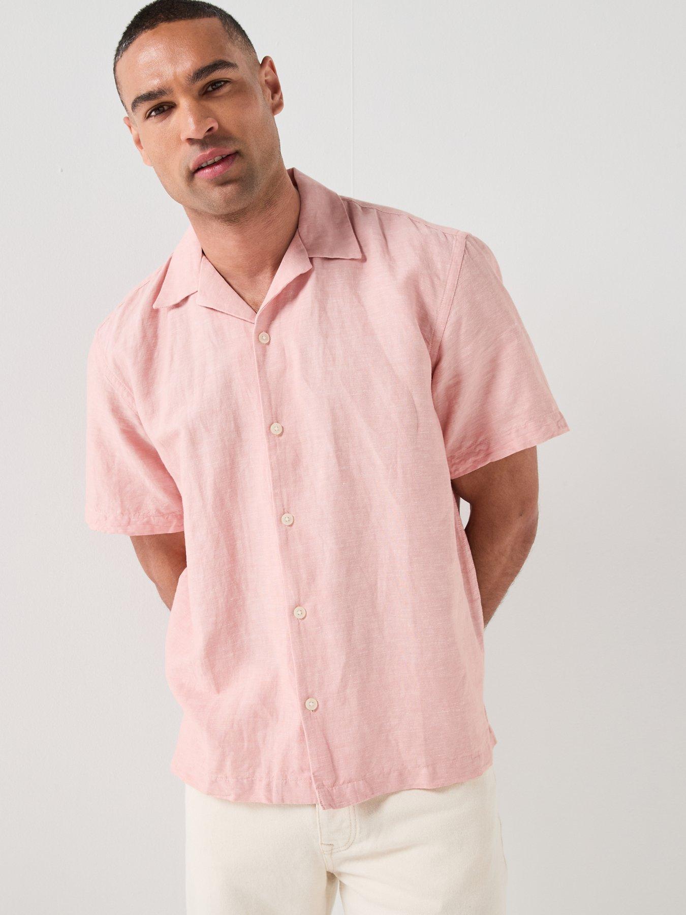 Image 4 of 6 of Selected Clay Short Sleeve Linen Blend Shirt