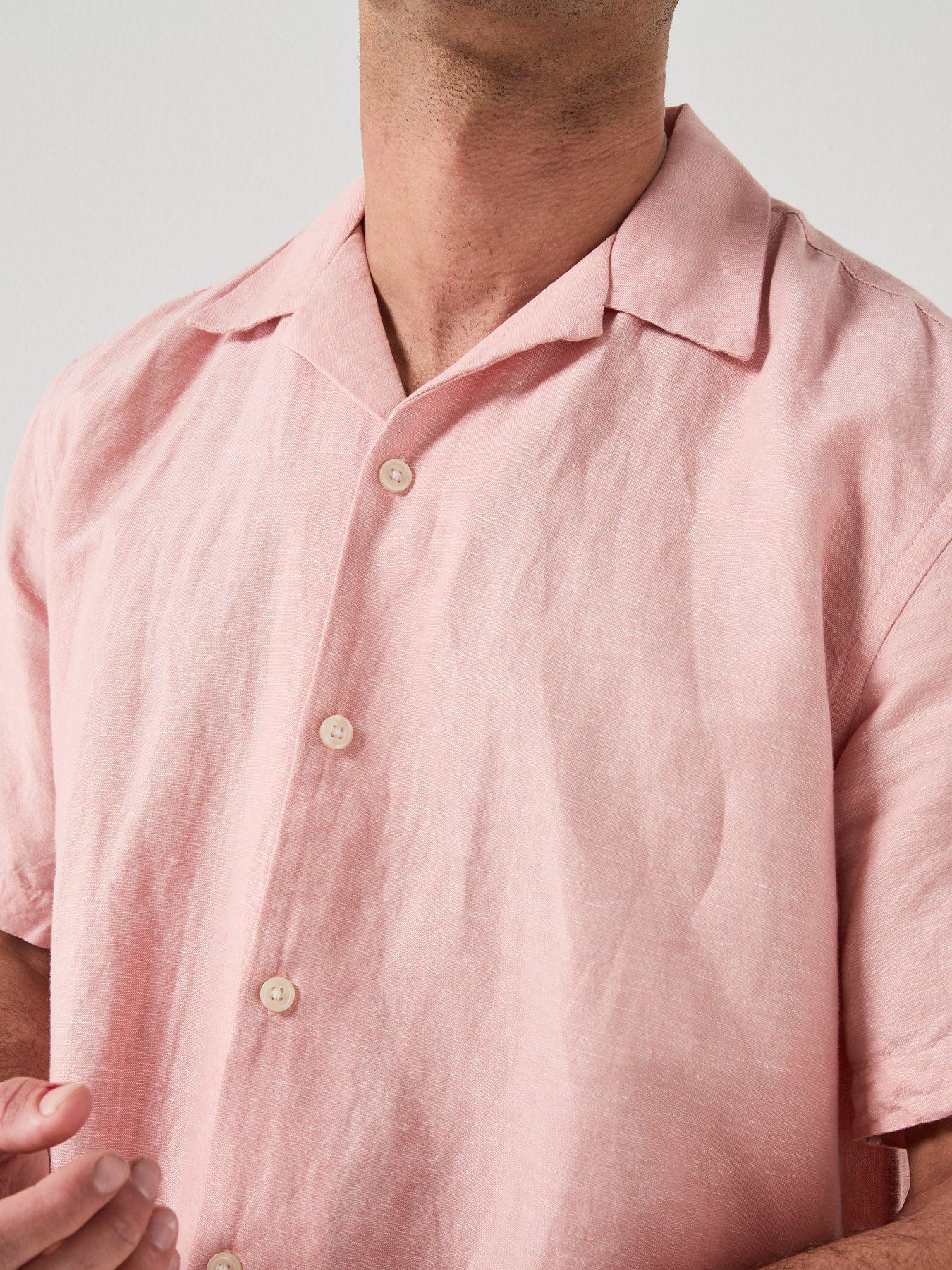 Image 5 of 6 of Selected Clay Short Sleeve Linen Blend Shirt