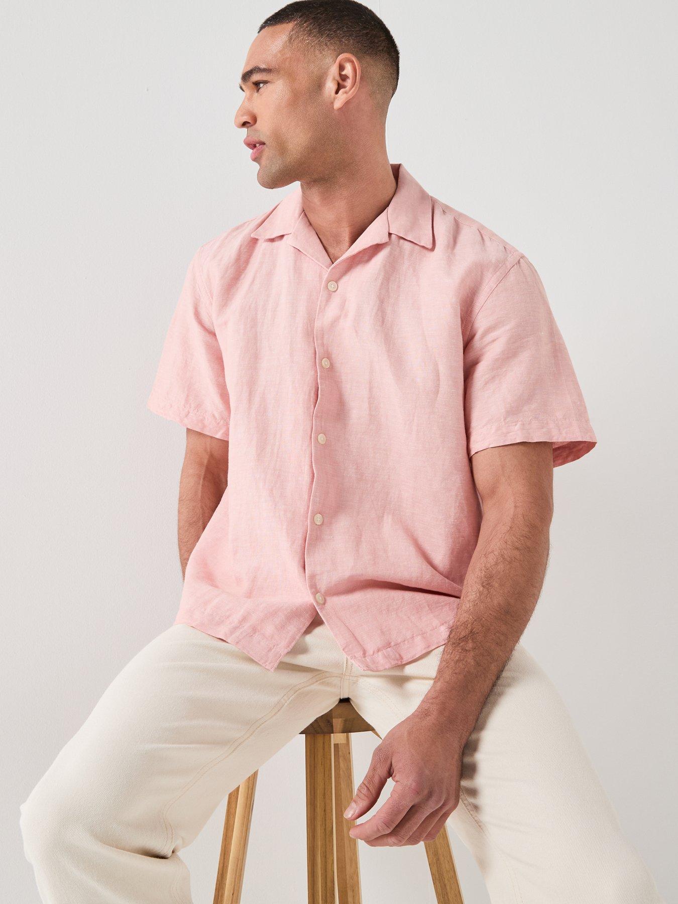 Image 6 of 6 of Selected Clay Short Sleeve Linen Blend Shirt