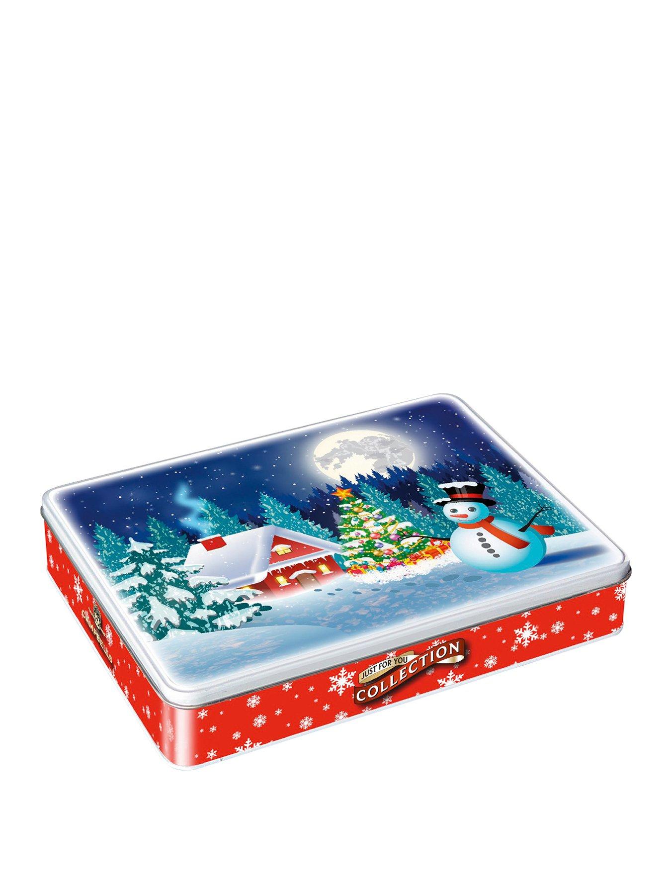 Christmas scene tin of assorted shortbread shapes - VAT FREE 12x150g