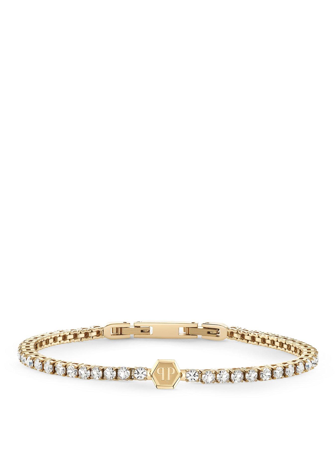  image of philipp-plein-plein-tennis-ip-yellow-gold-tone