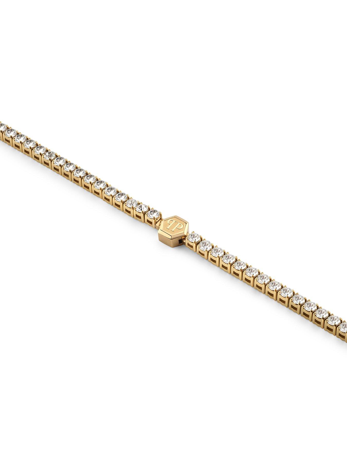  image of philipp-plein-plein-tennis-ip-yellow-gold-tone