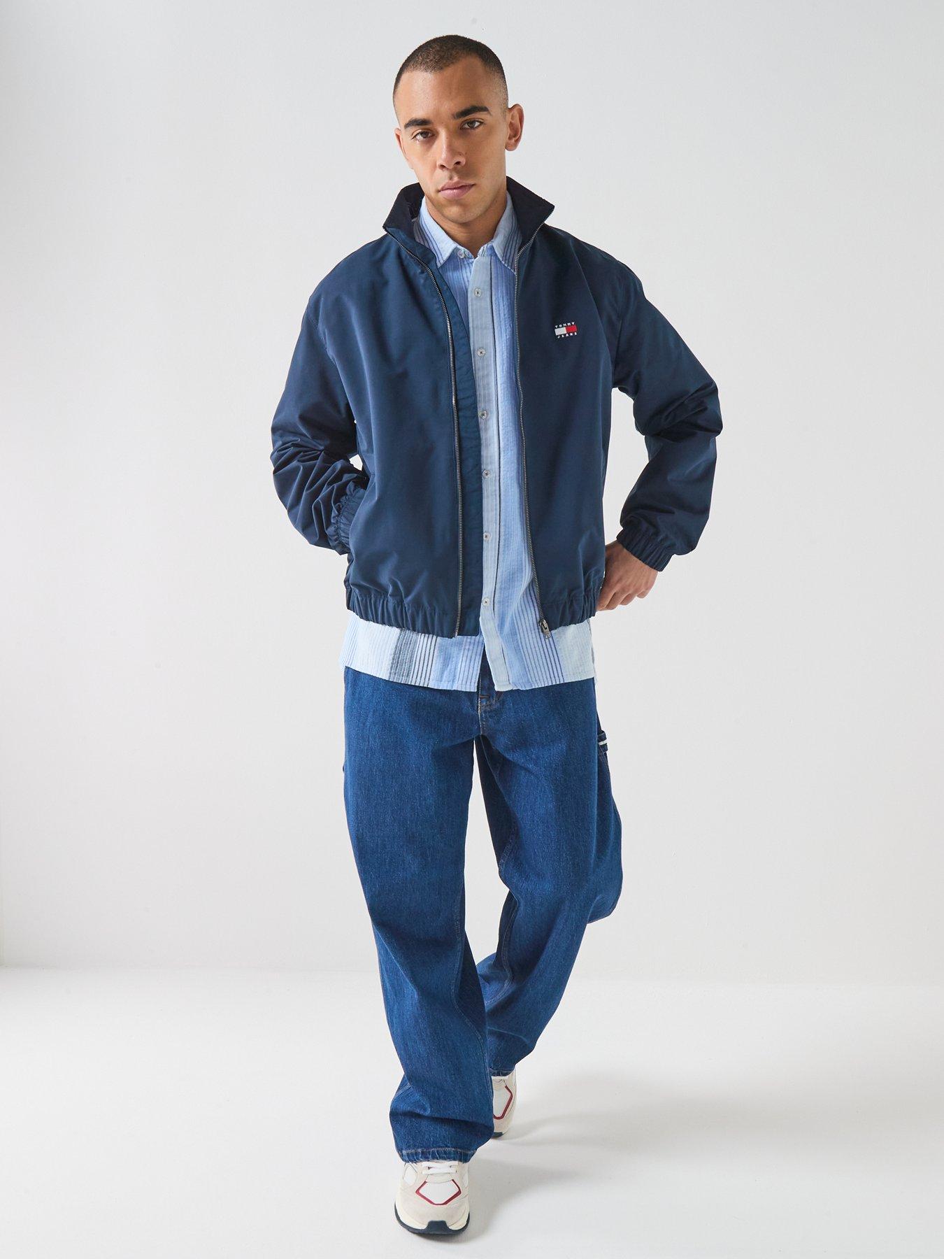  image of tommy-jeans-essential-harrington-jacket-dark-night-navy