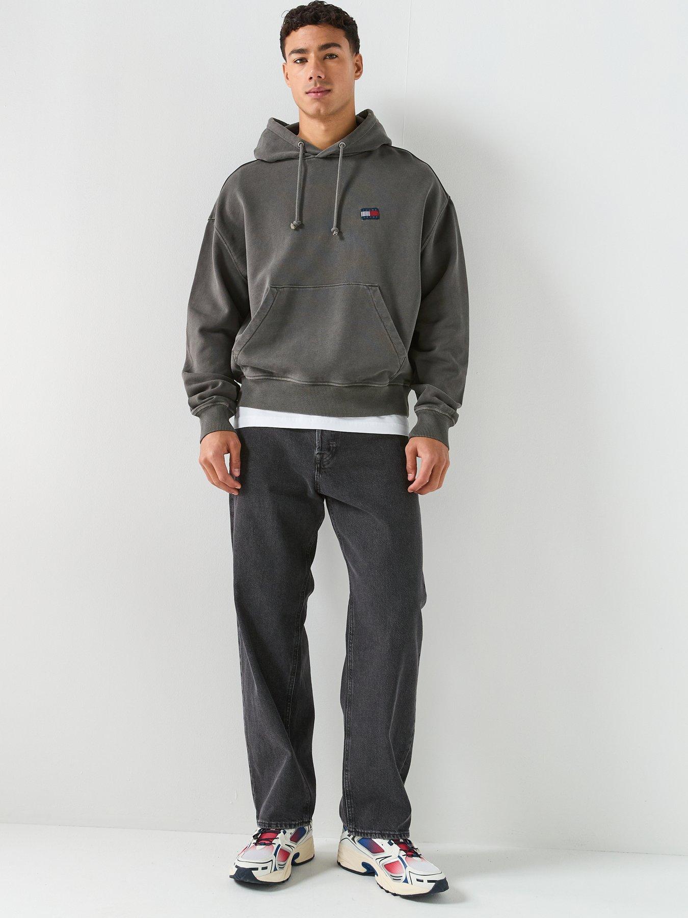  image of tommy-jeans-back-graphic-90s-pullover-hoodie-black