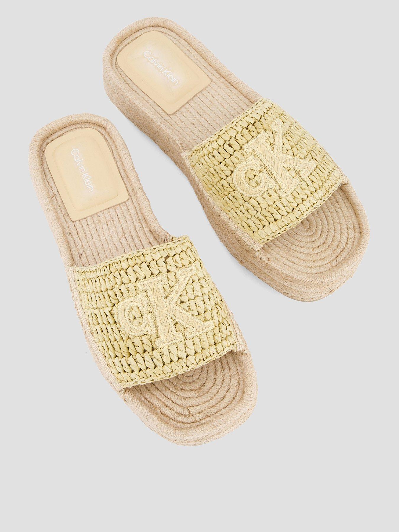 Calvin Klein Flatf Espadrille Raffia Mg