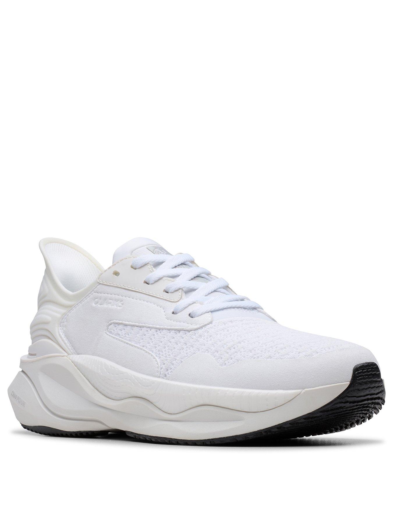  image of clarks-pace-trainers-white