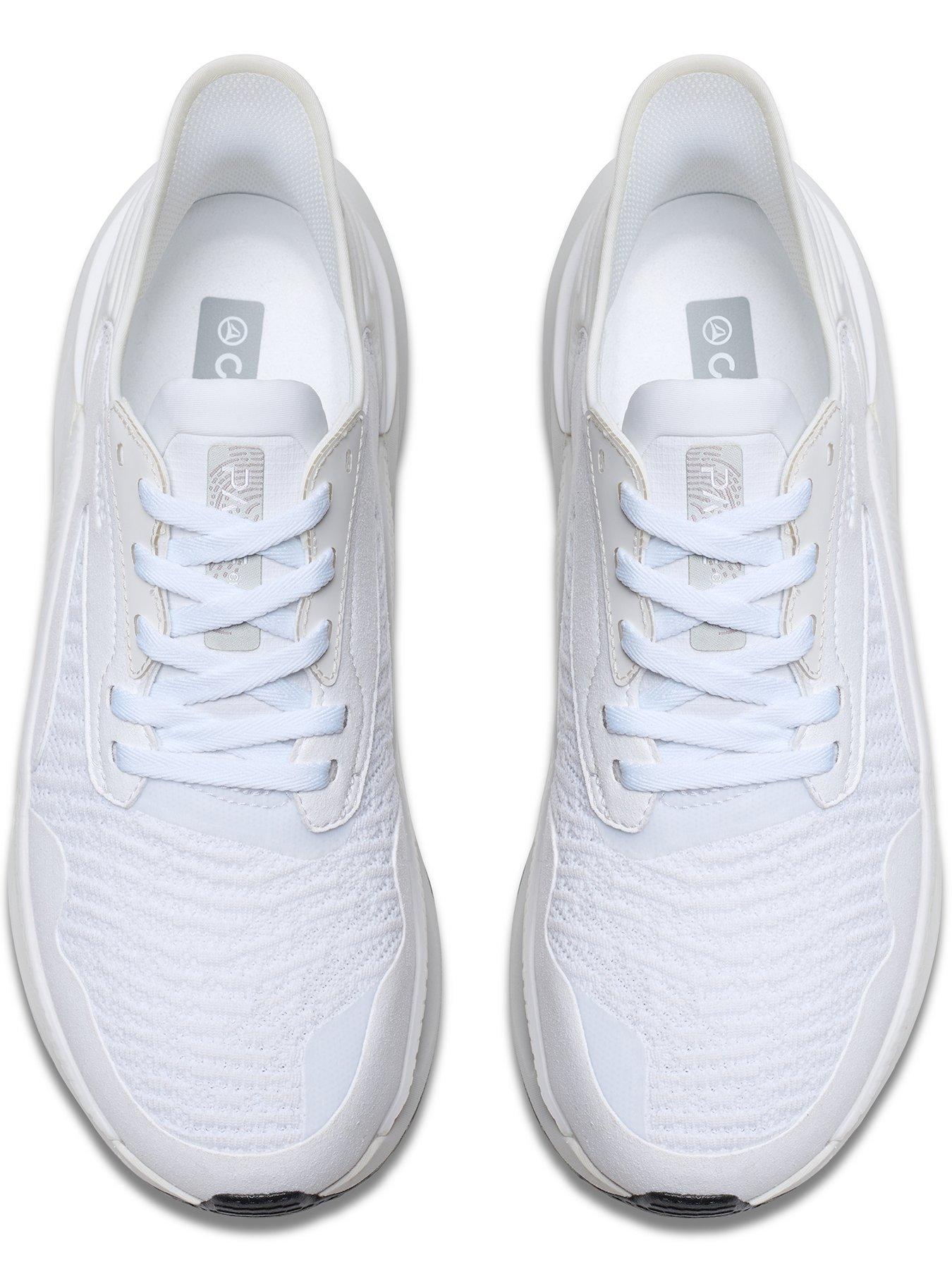  image of clarks-pace-trainers-white