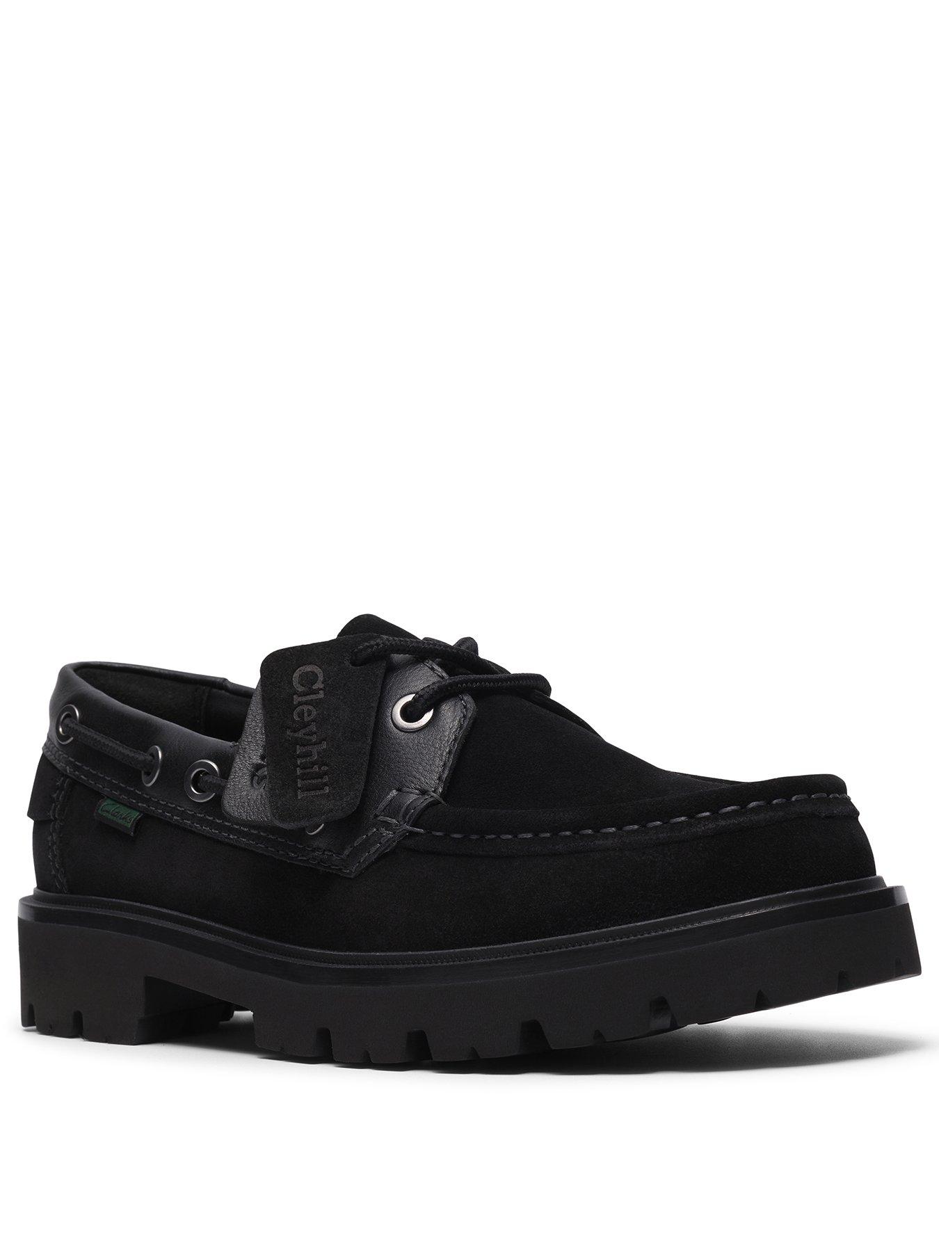  image of clarks-cleyhill-boat-shoe-black