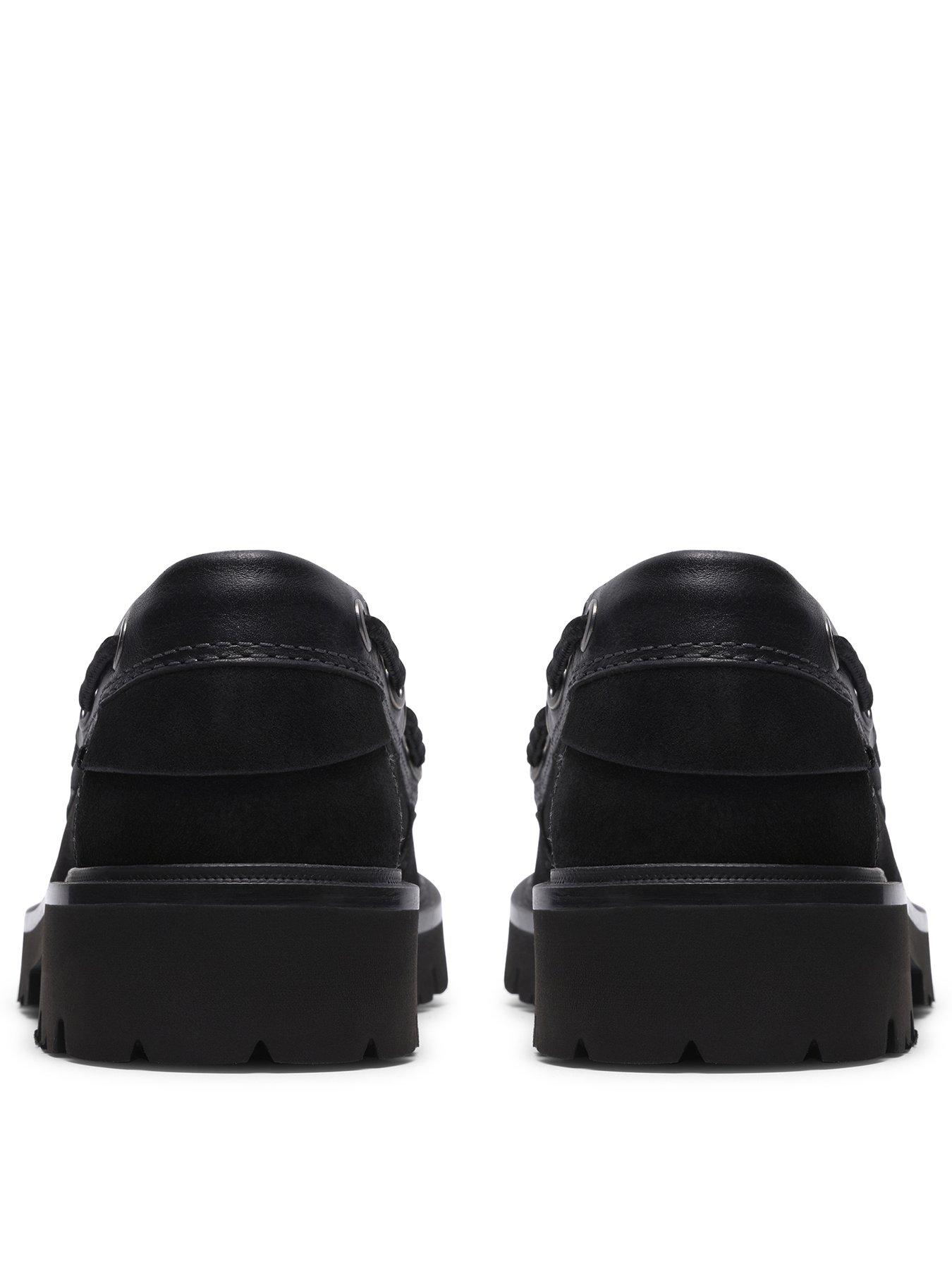  image of clarks-cleyhill-boat-shoe-black