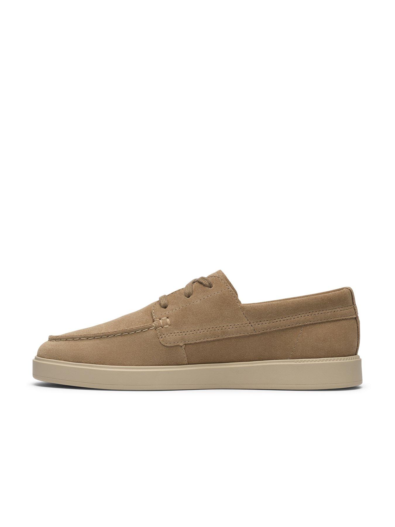 Image 6 of 6 of Clarks Lockford Boat Suede Shoe - Beige
