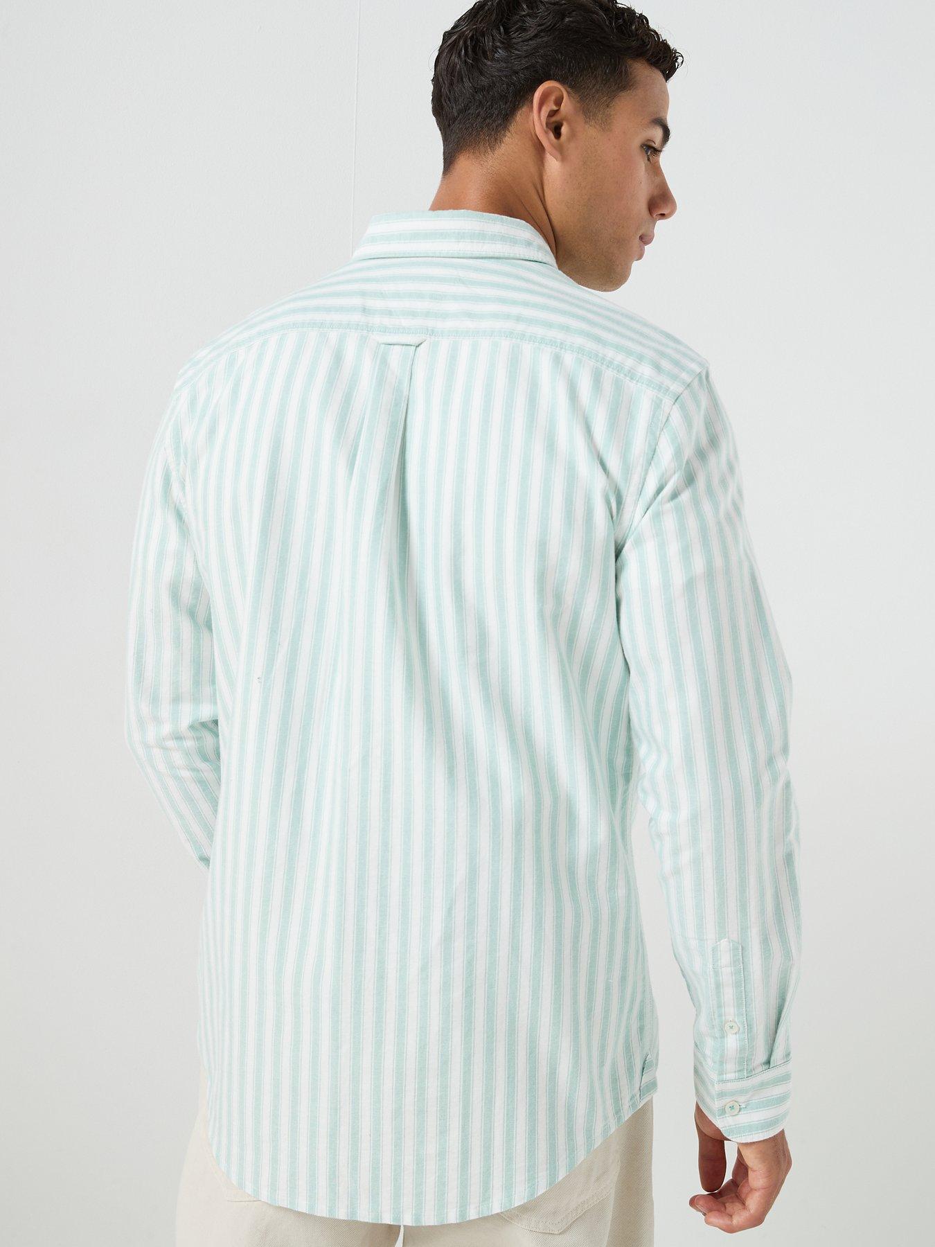 Image 2 of 6 of Tommy Jeans Regular Fit Bahama Stripe Oxford Shirt - Green
