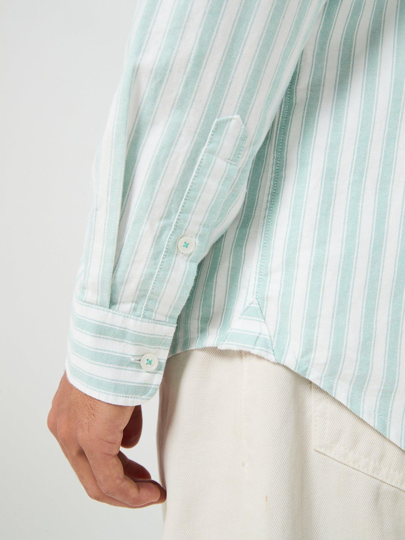 Image 6 of 6 of Tommy Jeans Regular Fit Bahama Stripe Oxford Shirt - Green