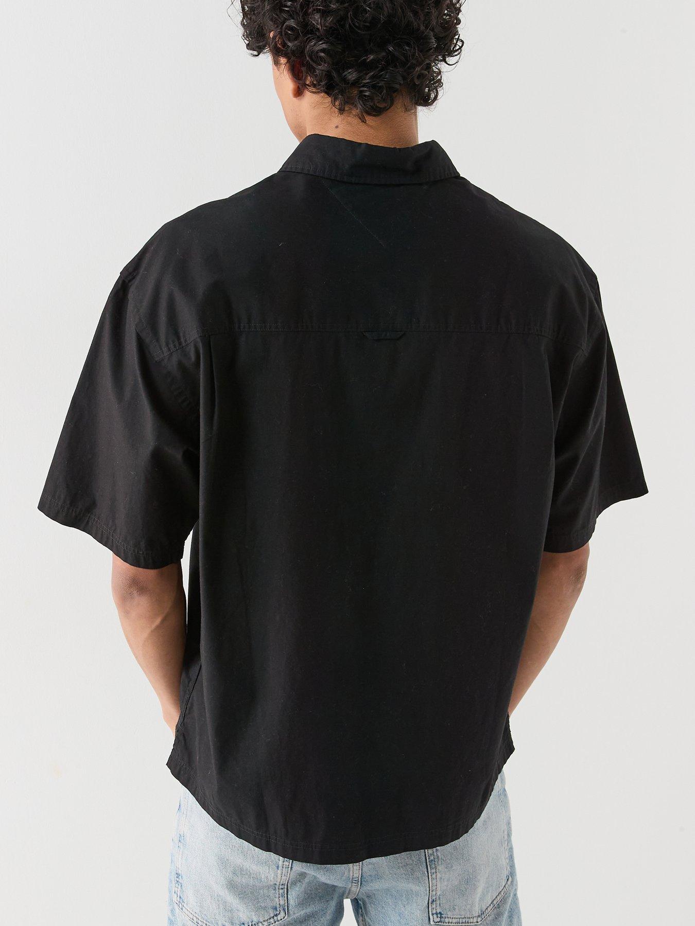 Image 6 of 6 of Tommy Jeans Boxy Skater Shirt - Black