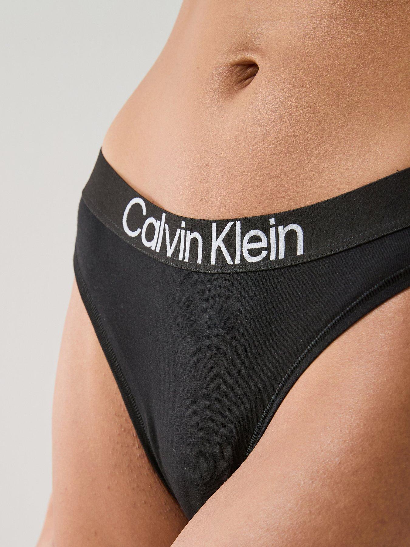 Image 6 of 6 of Calvin Klein Thong 3Pk - Black