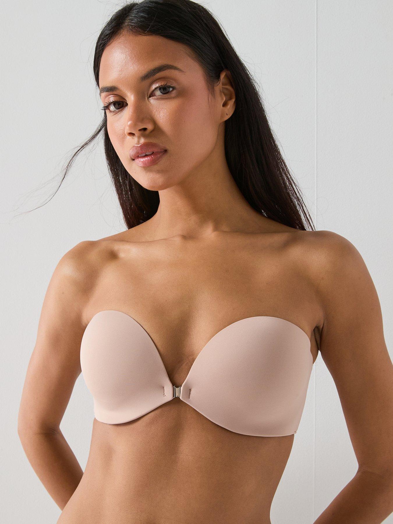calvin-klein-front-clasp-pu-strapless-brown