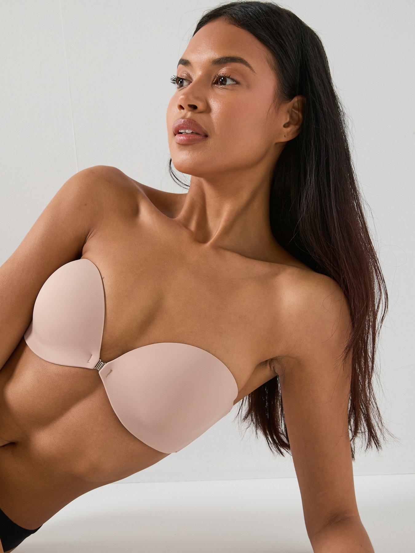 Image 3 of 5 of Calvin Klein Front Clasp PU Strapless - Brown