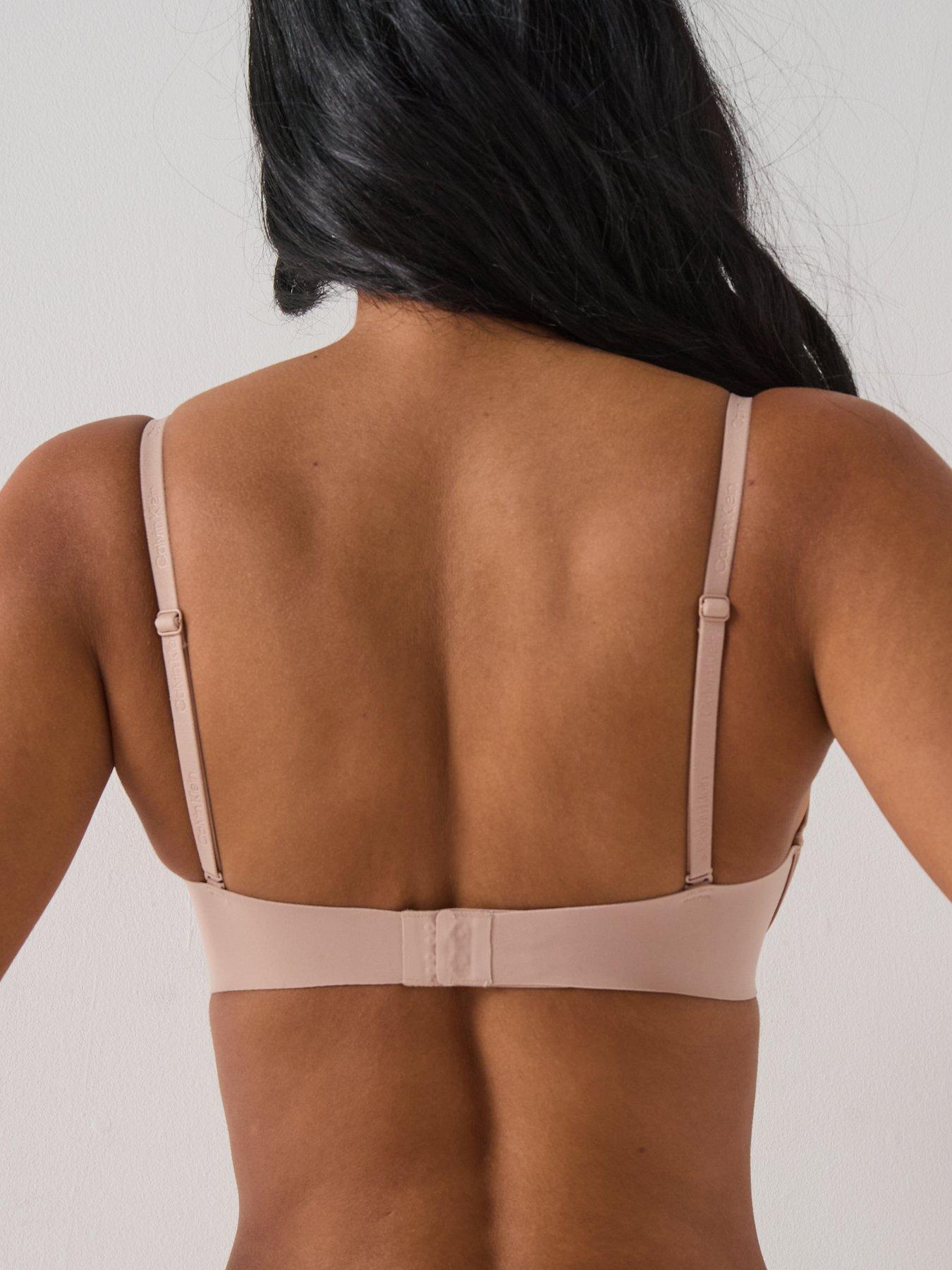 stillFront image of calvin-klein-lightly-lined-plunge-brown