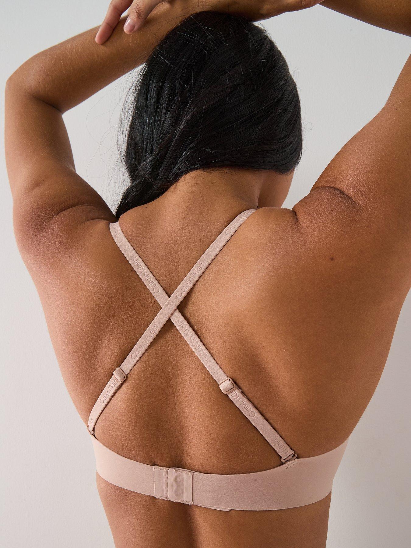  image of calvin-klein-lightly-lined-plunge-brown