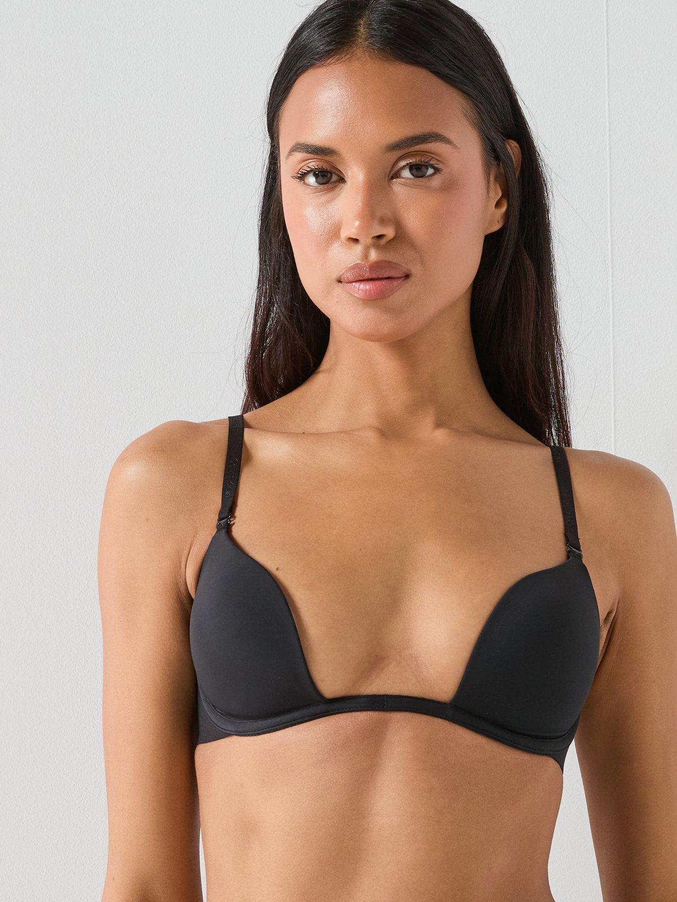 Image 5 of 6 of Calvin Klein Lightly Lined Plunge - Black