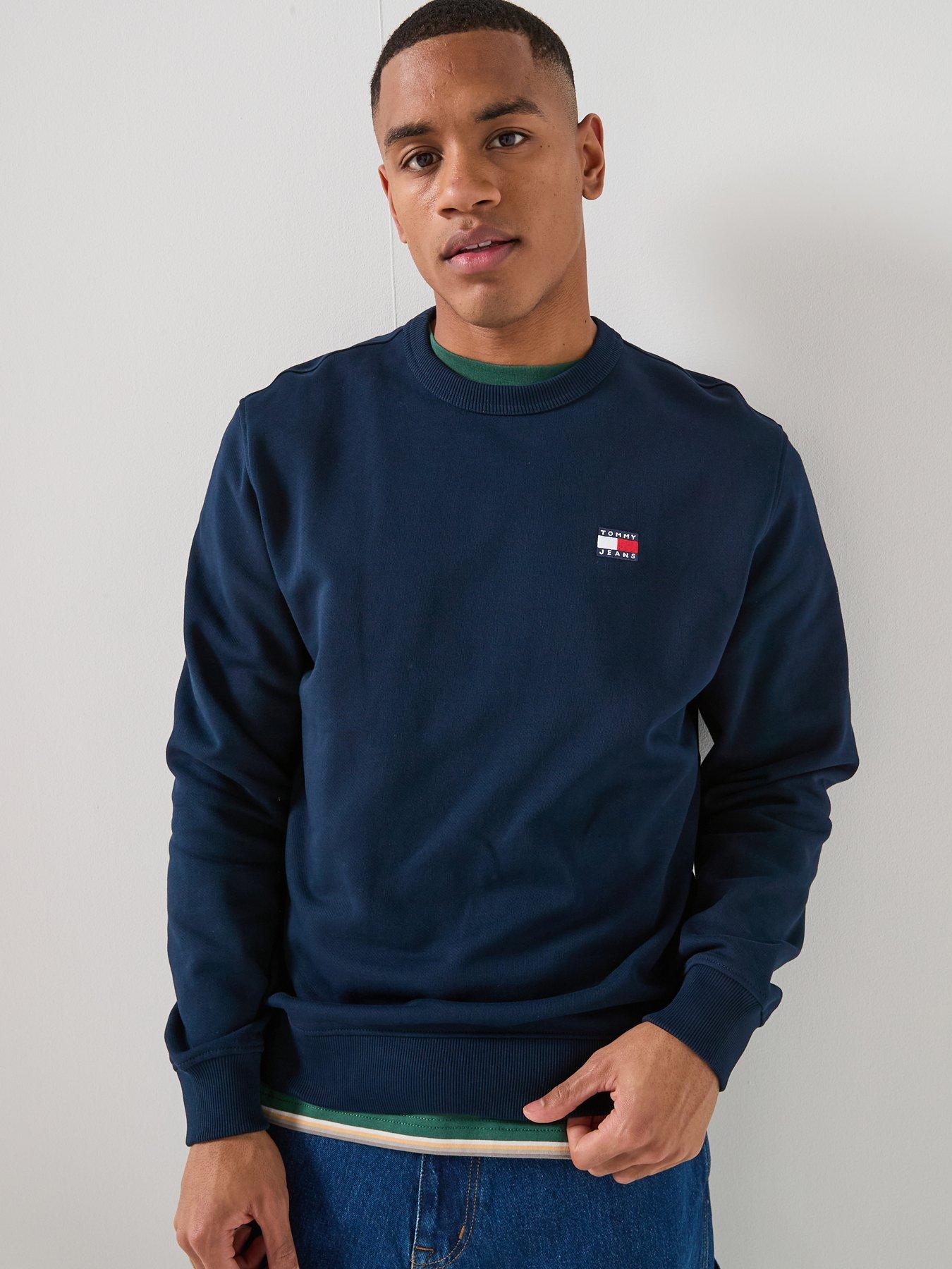 Tommy Jeans Regular Fit Badge Crew Sweater - Dark Night