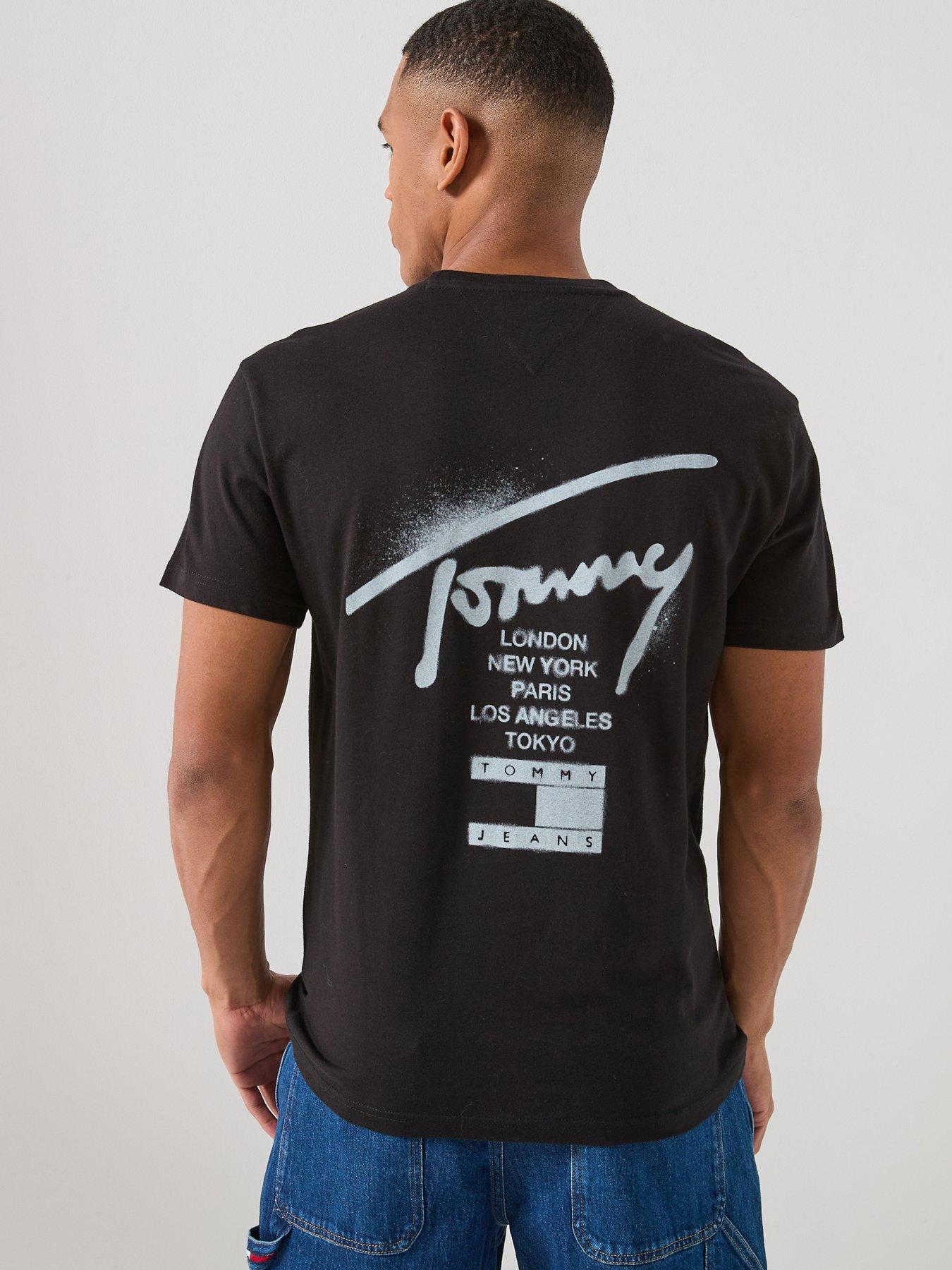 Tommy Jeans Back Graphic City Signature T-Shirt - Black