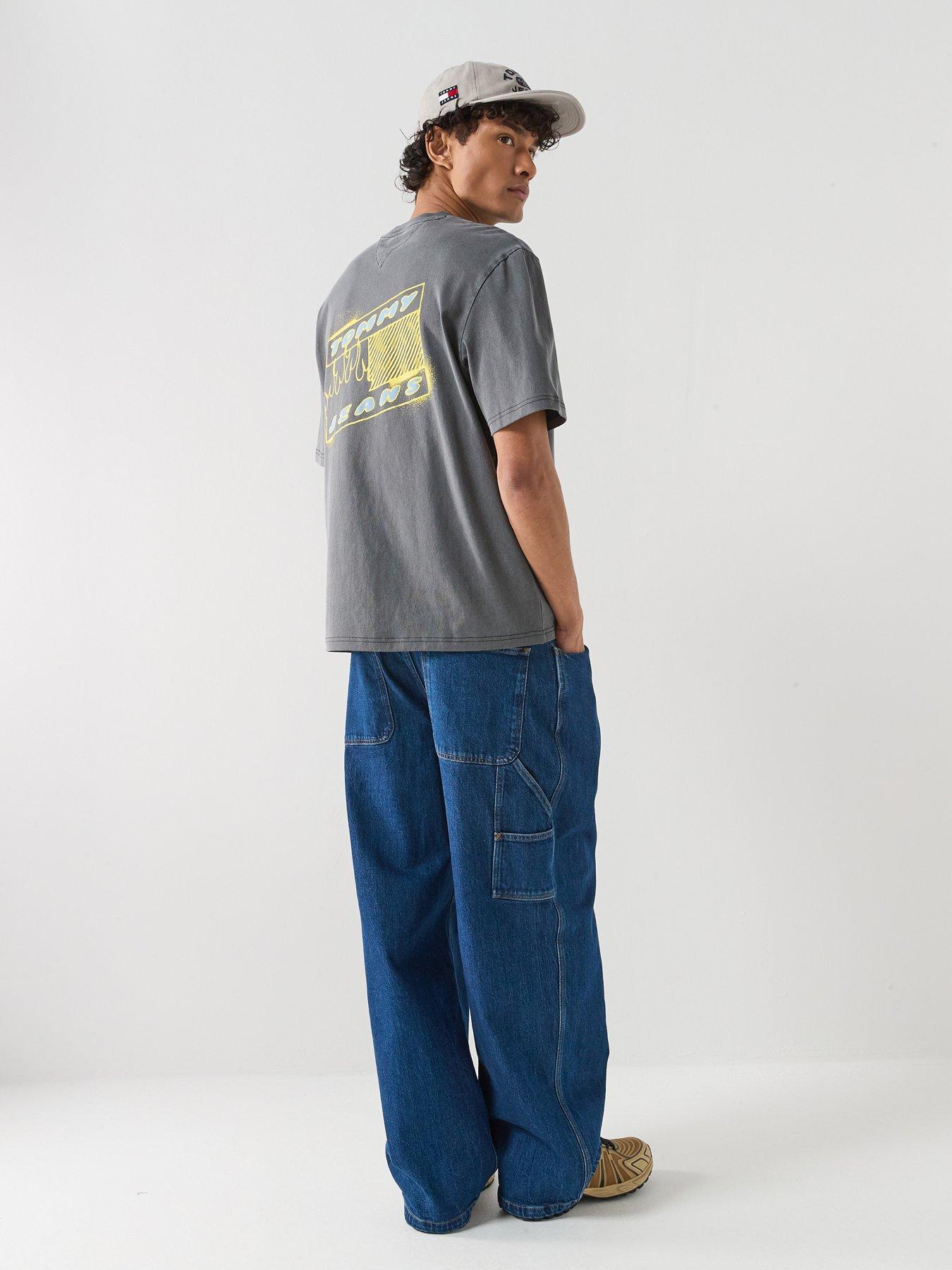 Tommy Jeans Back Graphic 90s Bubble Flag T-Shirt - Black