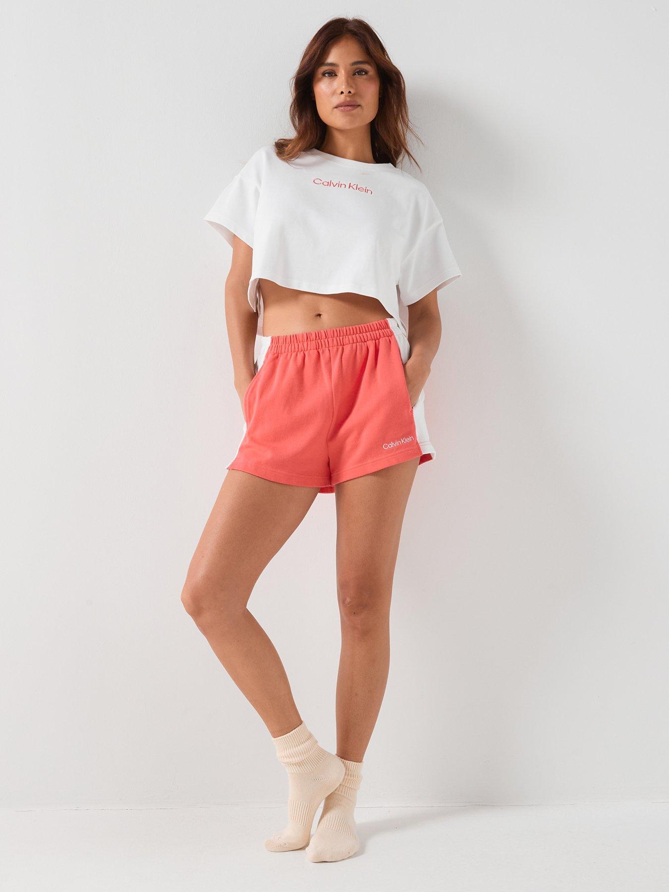 Image 6 of 6 of Calvin Klein Cropped Logo T-Shirt - White