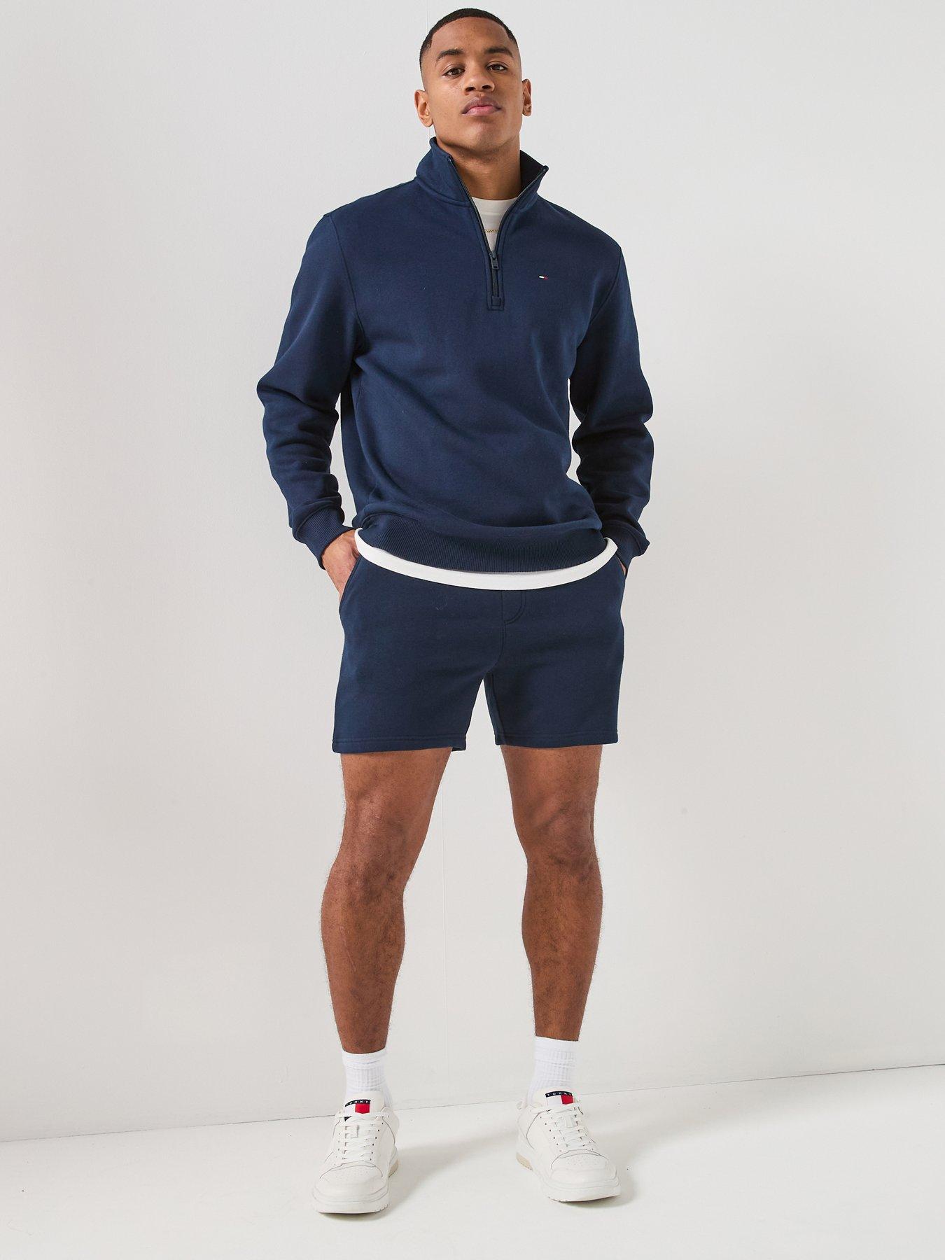  image of tommy-jeans-essential-flag-sweat-shorts-navy