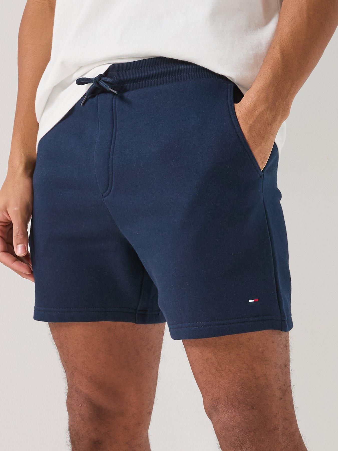  image of tommy-jeans-essential-flag-sweat-shorts-navy