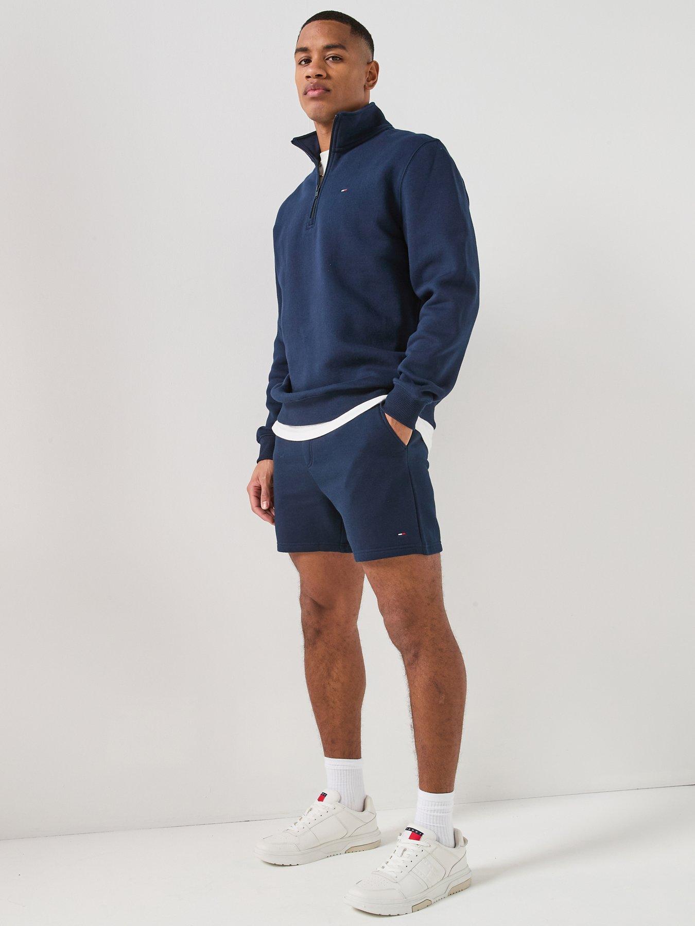  image of tommy-jeans-essential-flag-sweat-shorts-navy