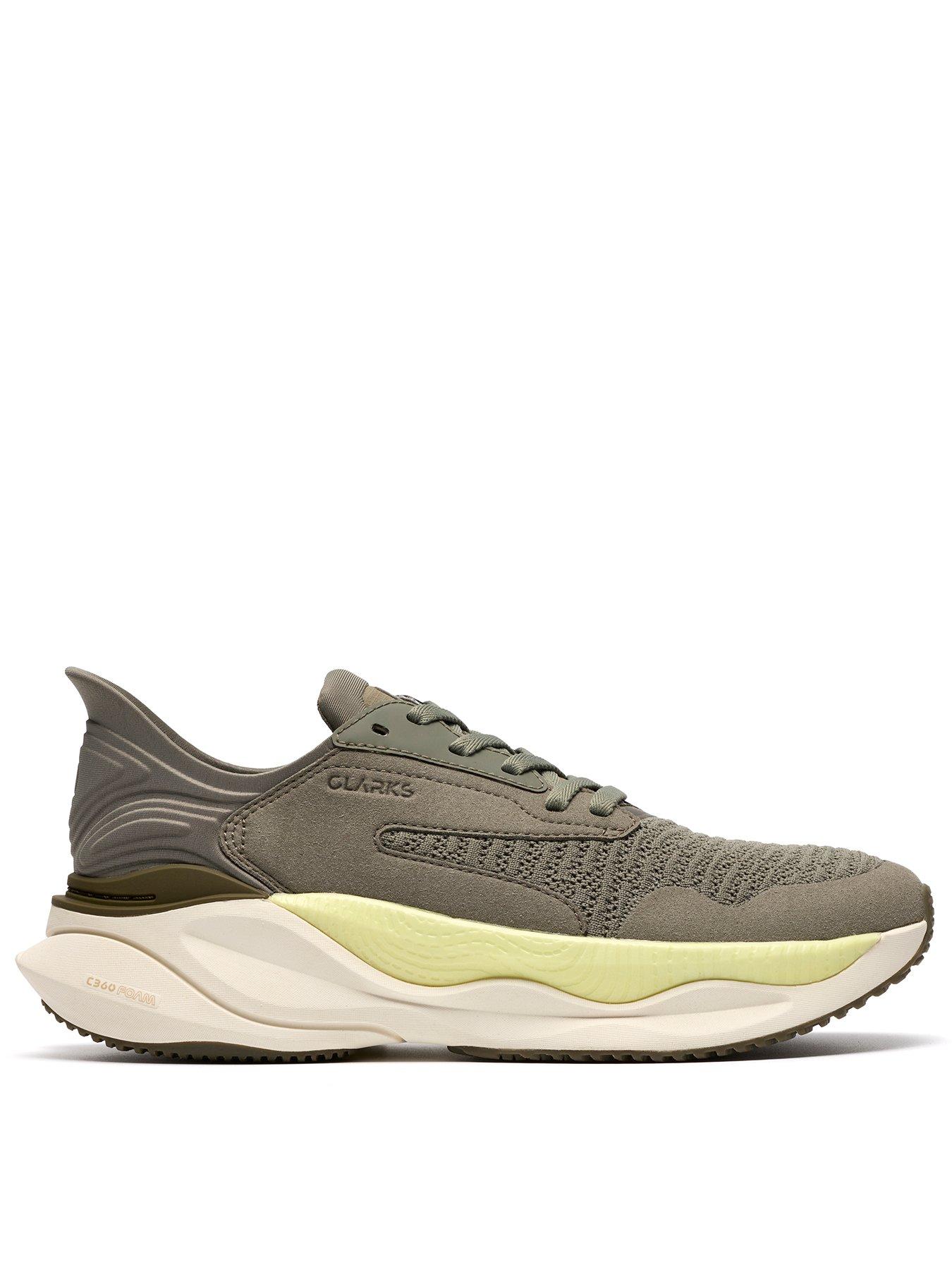 Clarks Pace Trainers - Sage
