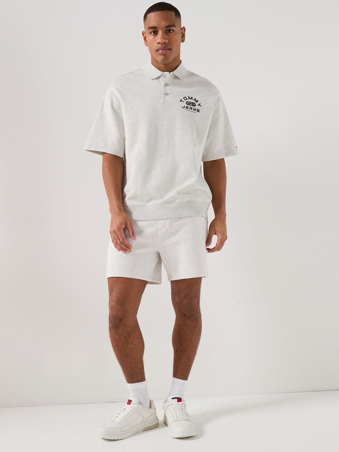 Image 5 of 5 of Tommy Jeans S Flag Sweat Shorts - Grey