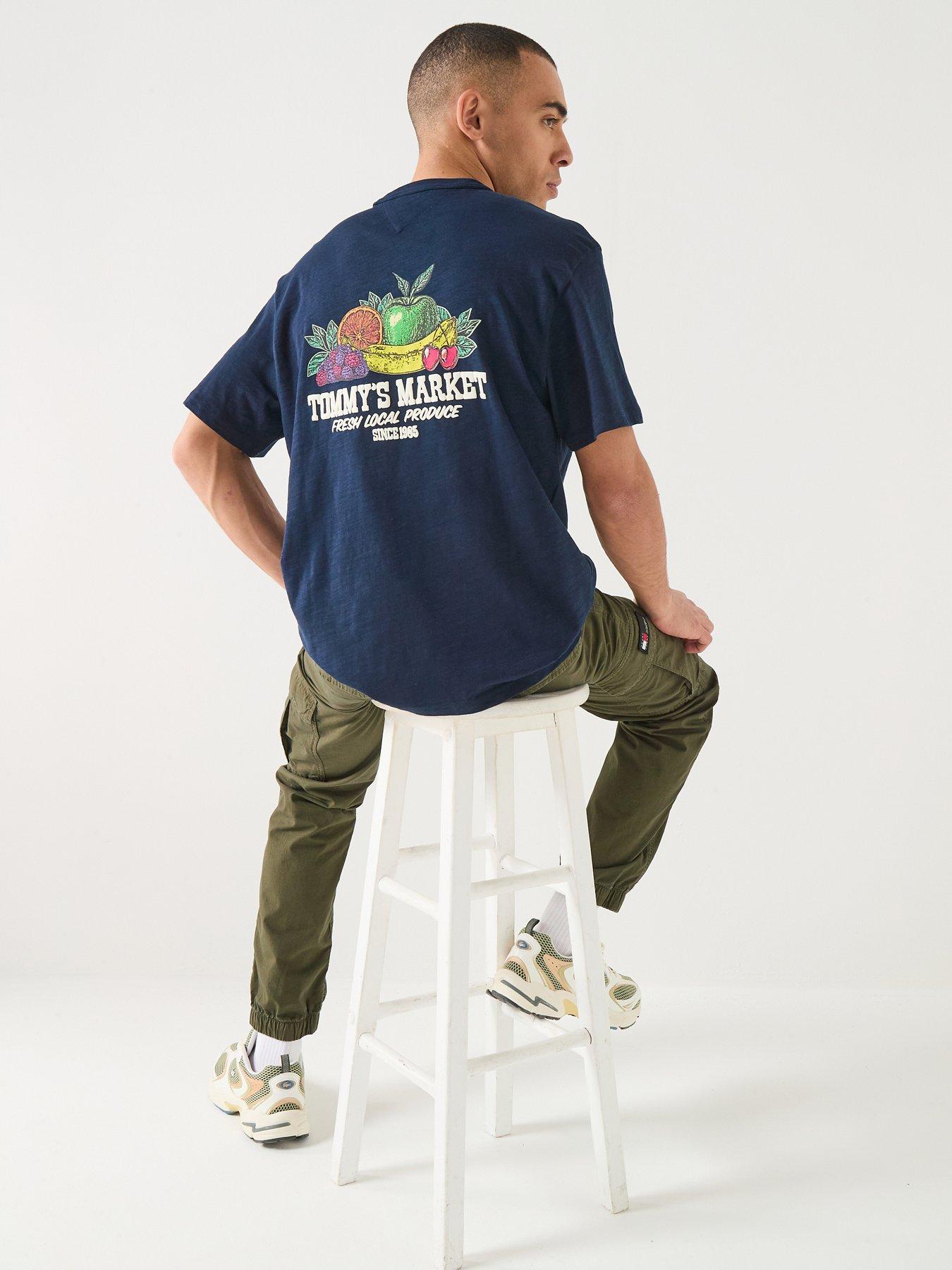 Tommy Jeans Back Graphic Relaxed Novelty T-Shirt - Dark Night Navy