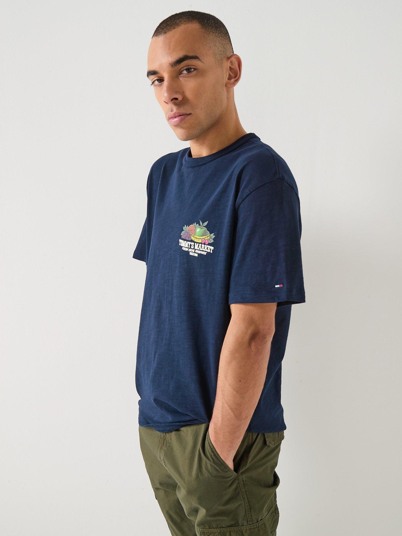 Image 2 of 6 of Tommy Jeans Back Graphic Relaxed Novelty T-Shirt - Dark Night Navy