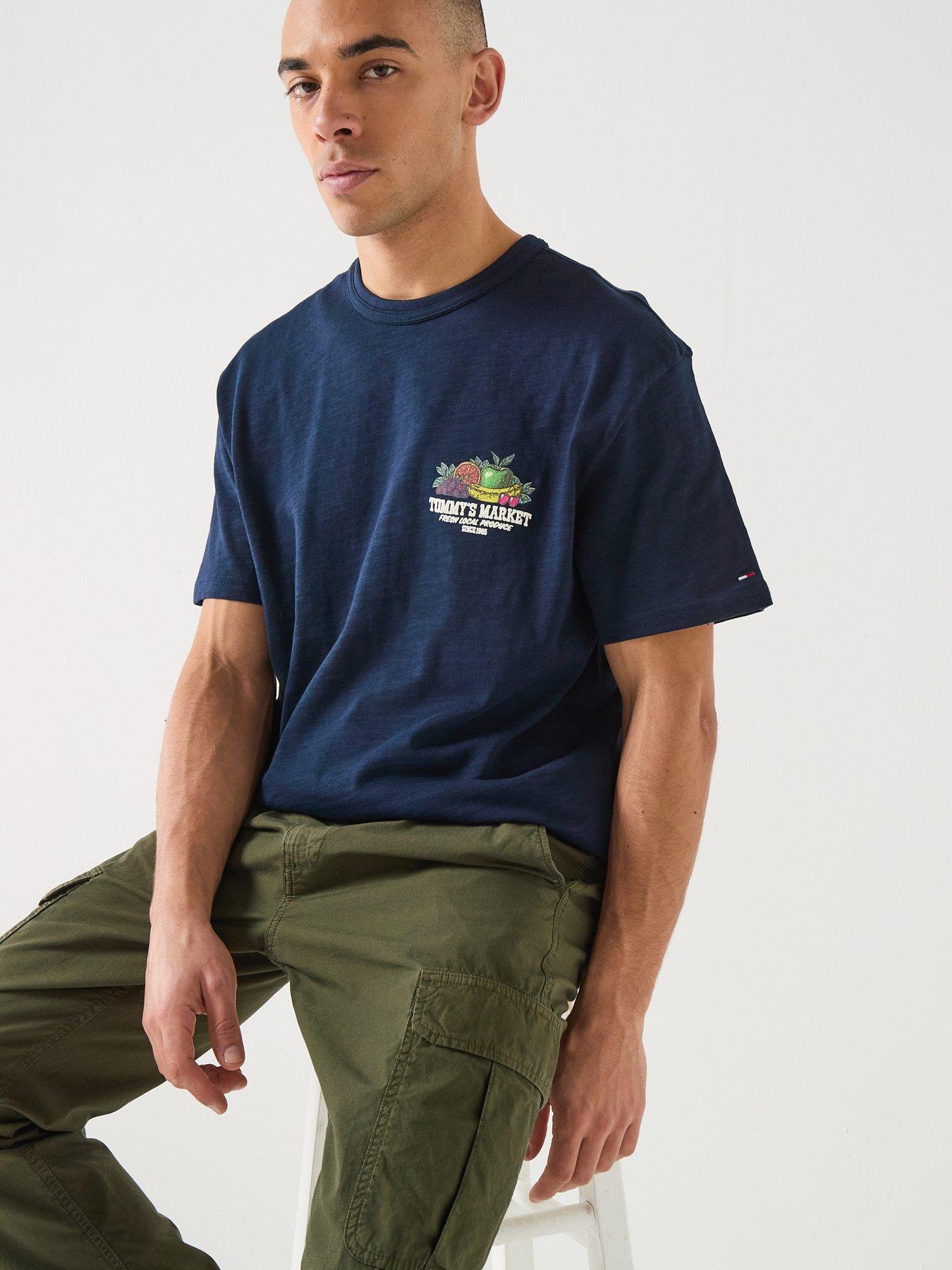 Image 4 of 6 of Tommy Jeans Back Graphic Relaxed Novelty T-Shirt - Dark Night Navy