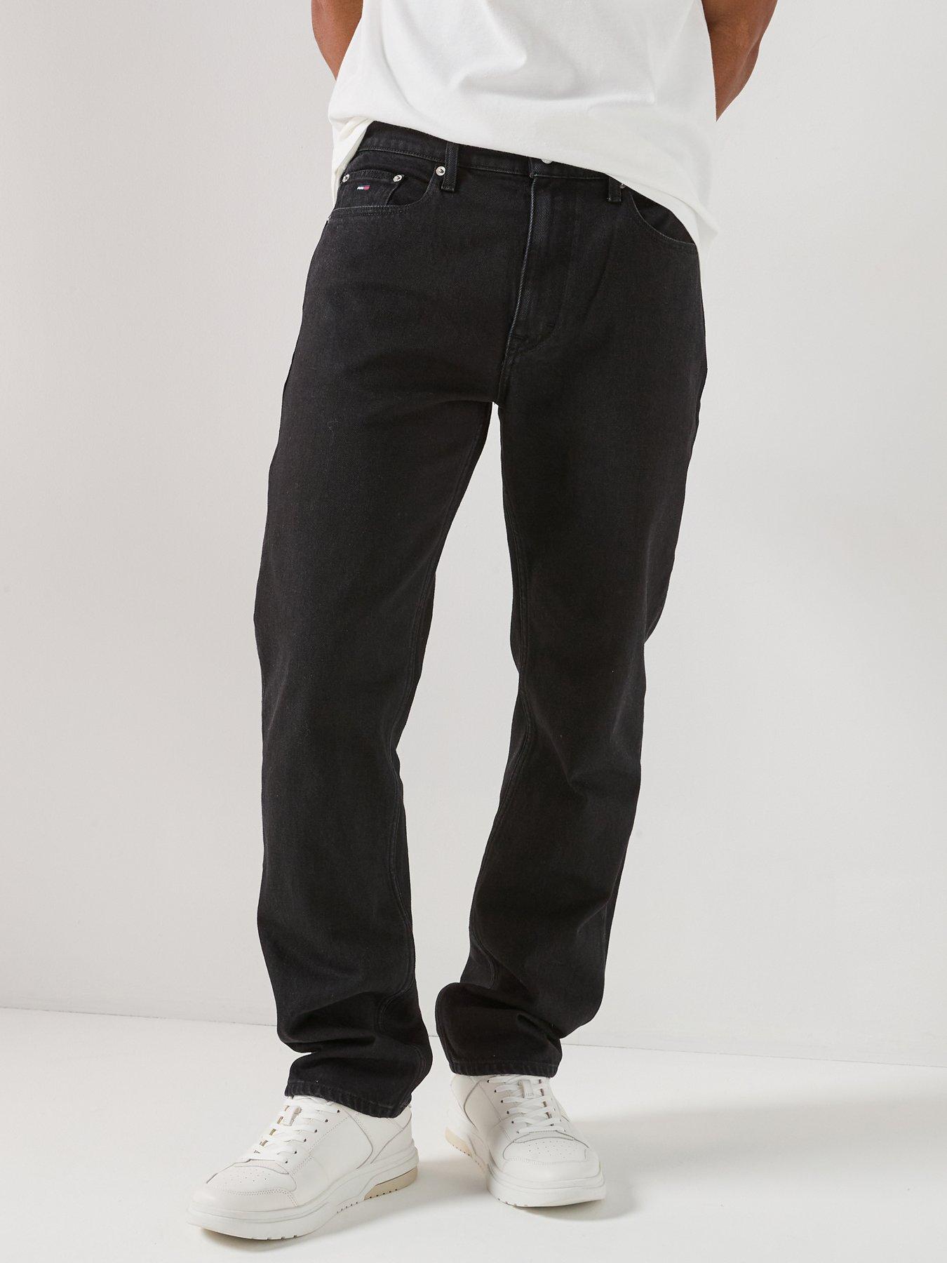 Image 1 of 6 of Tommy Jeans Ryan Slim Straight Jeans - Denim Black