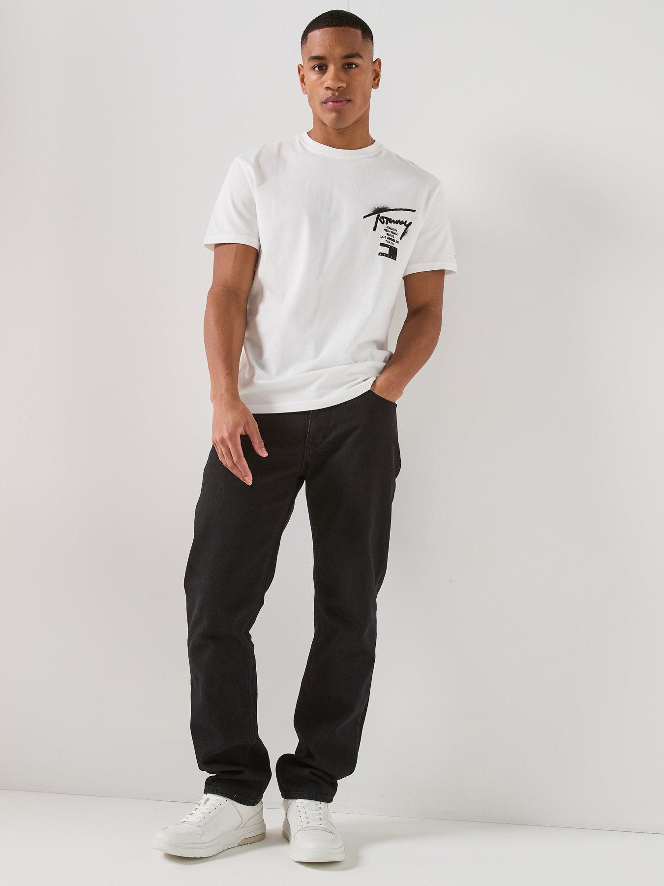 Image 6 of 6 of Tommy Jeans Ryan Slim Straight Jeans - Denim Black