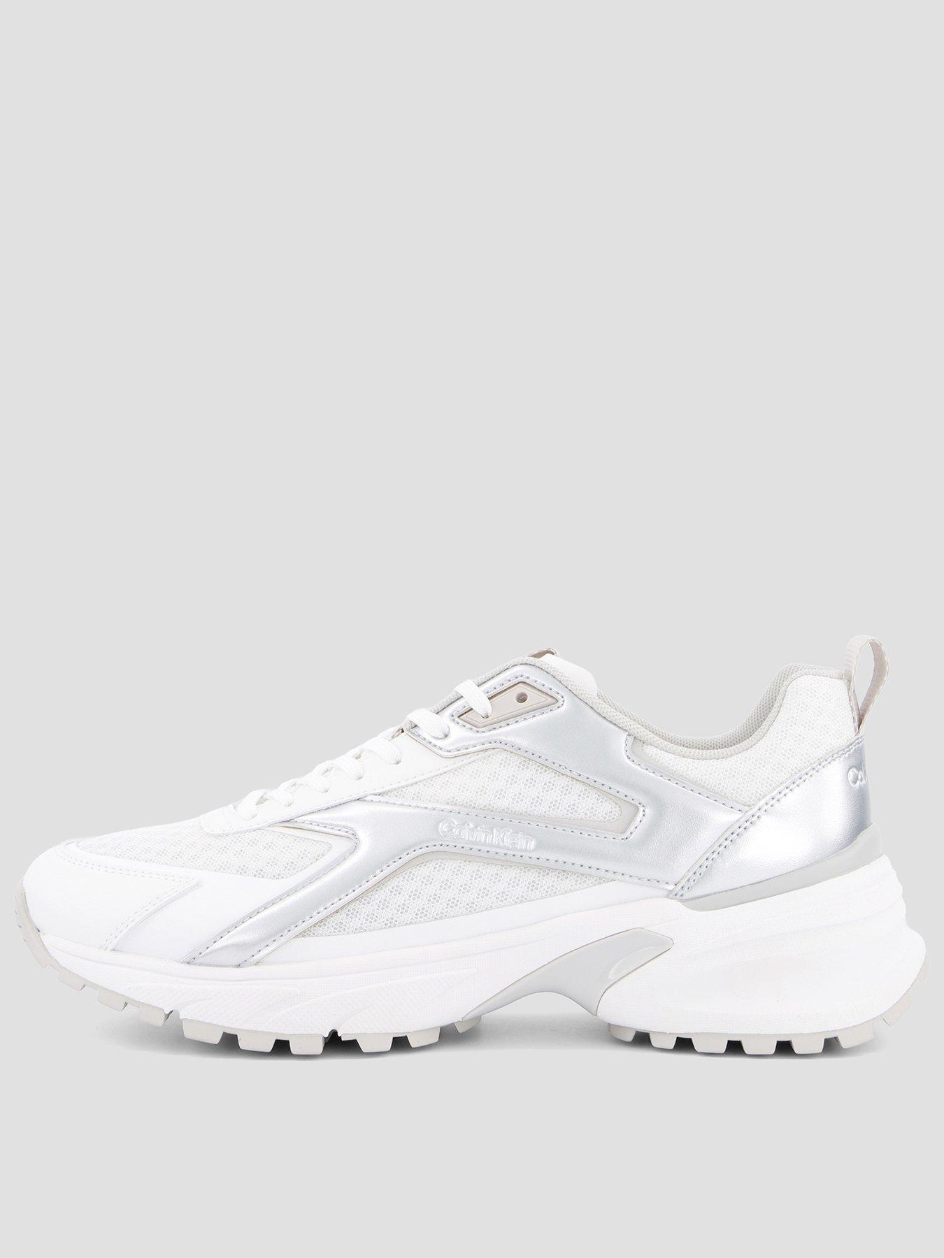 Image 1 of 7 of Calvin Klein Runner Trainer - White/Silver
