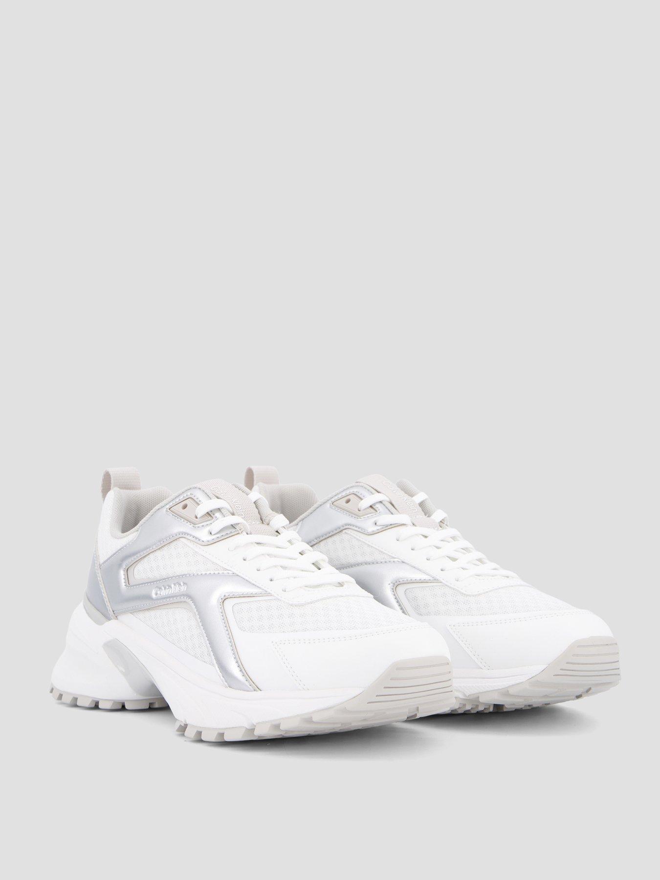 Image 6 of 7 of Calvin Klein Runner Trainer - White/Silver