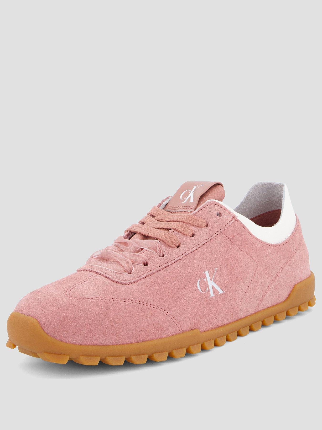 Image 2 of 7 of Calvin Klein Suede Trainer - Pink