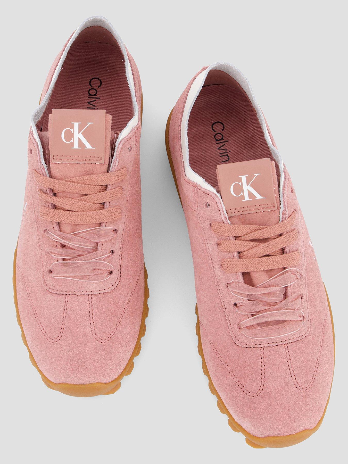 Image 3 of 7 of Calvin Klein Suede Trainer - Pink