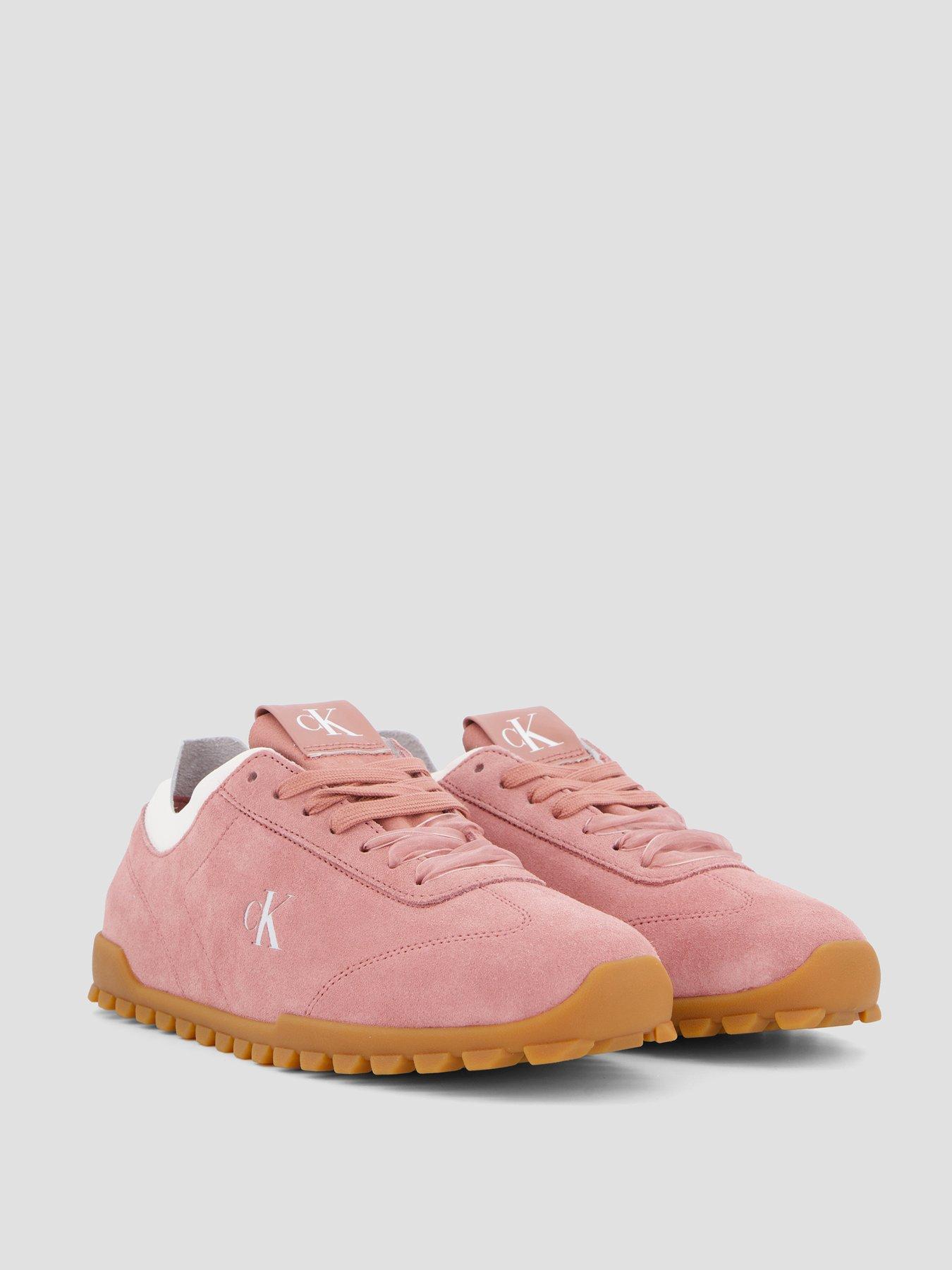Image 6 of 7 of Calvin Klein Suede Trainer - Pink