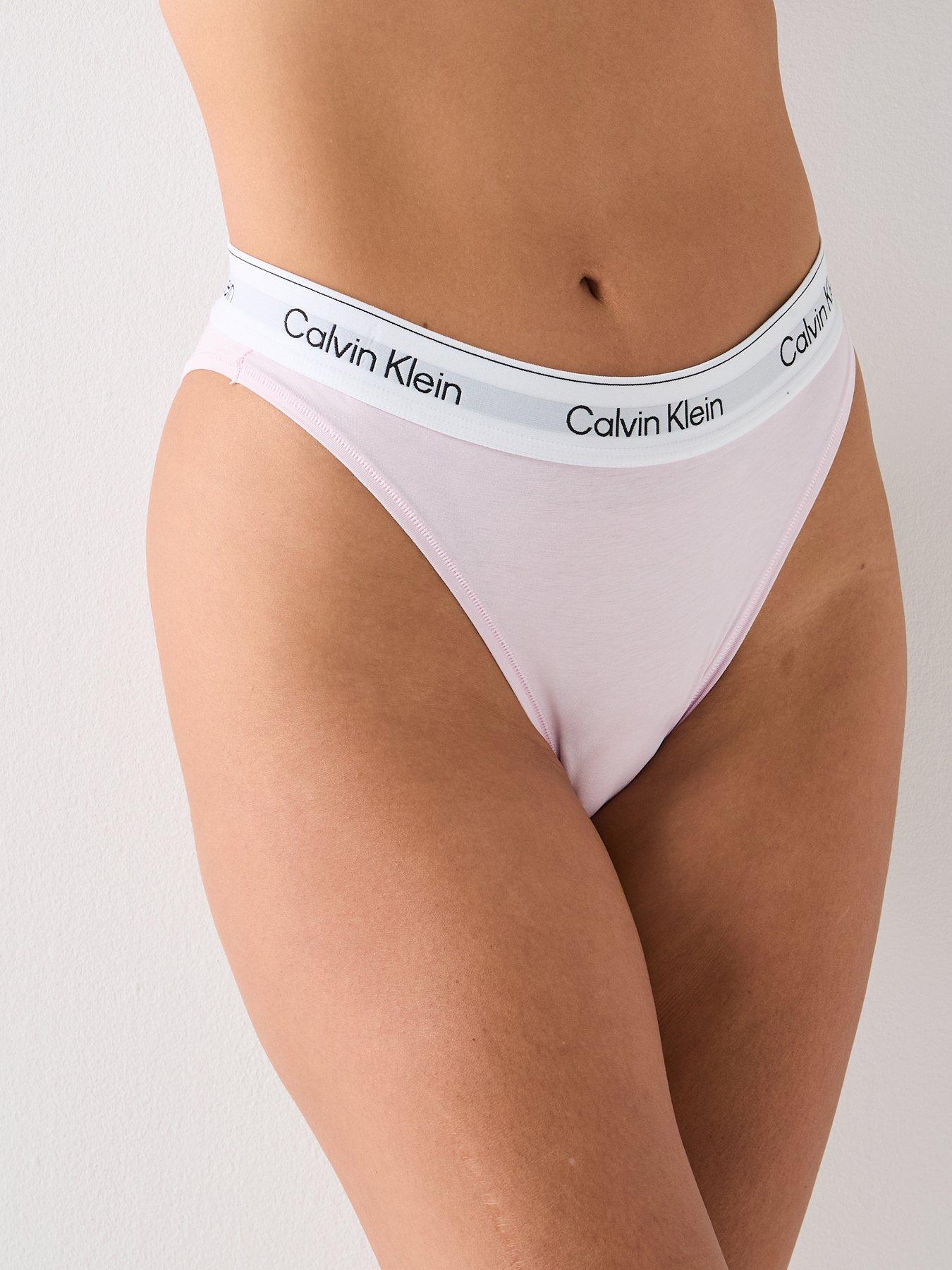 Image 1 of 4 of Calvin Klein High Leg Tanga - Pink