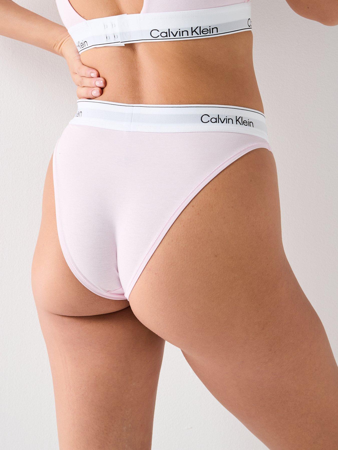 Image 2 of 4 of Calvin Klein High Leg Tanga - Pink