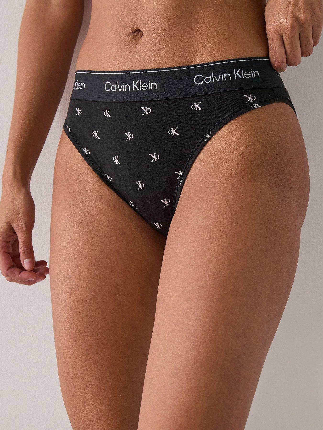 Calvin Klein High Leg Tanga - Black