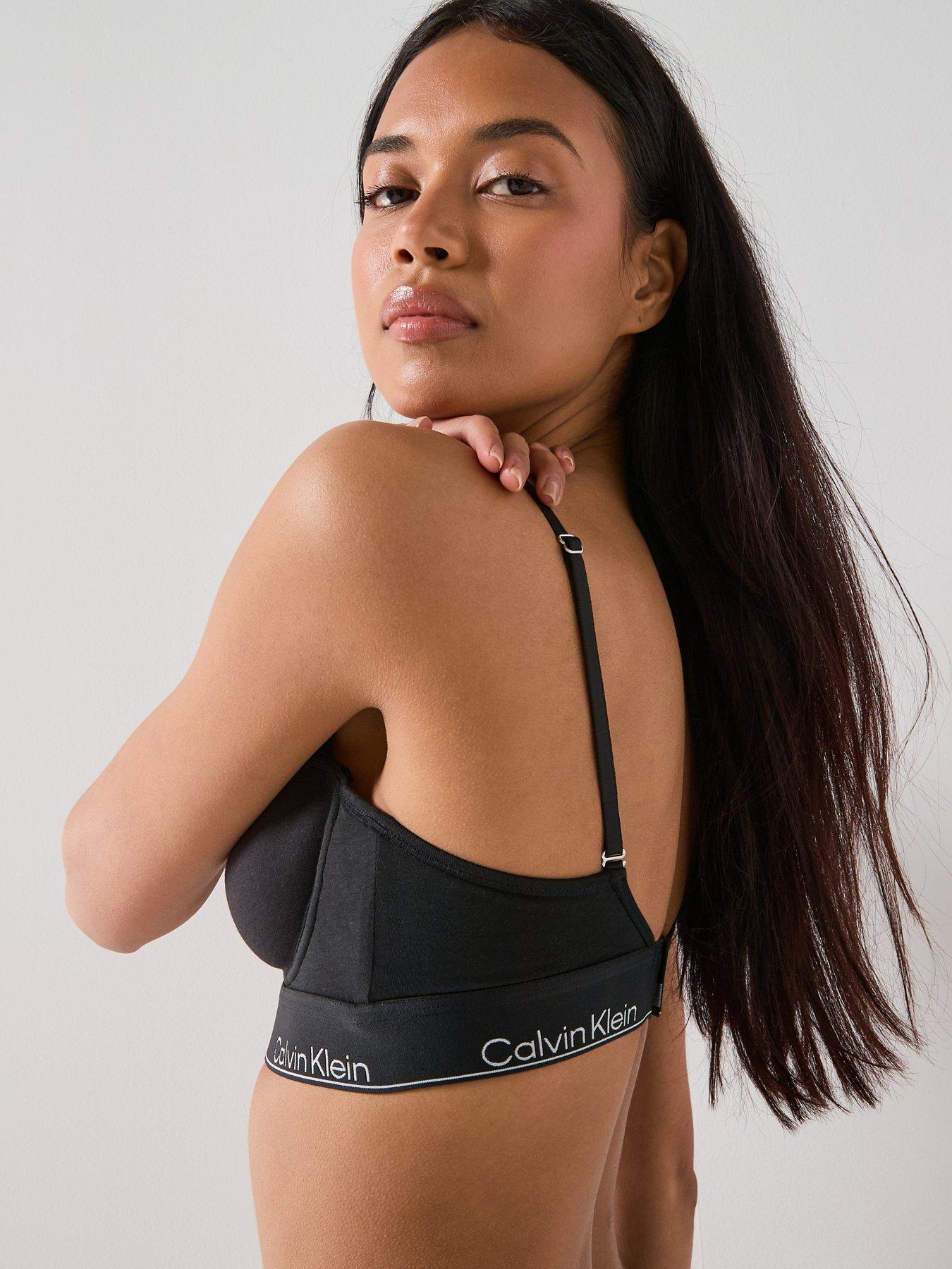 Image 5 of 5 of Calvin Klein Icon Cotton Modal Longline Balconette Bra - Black